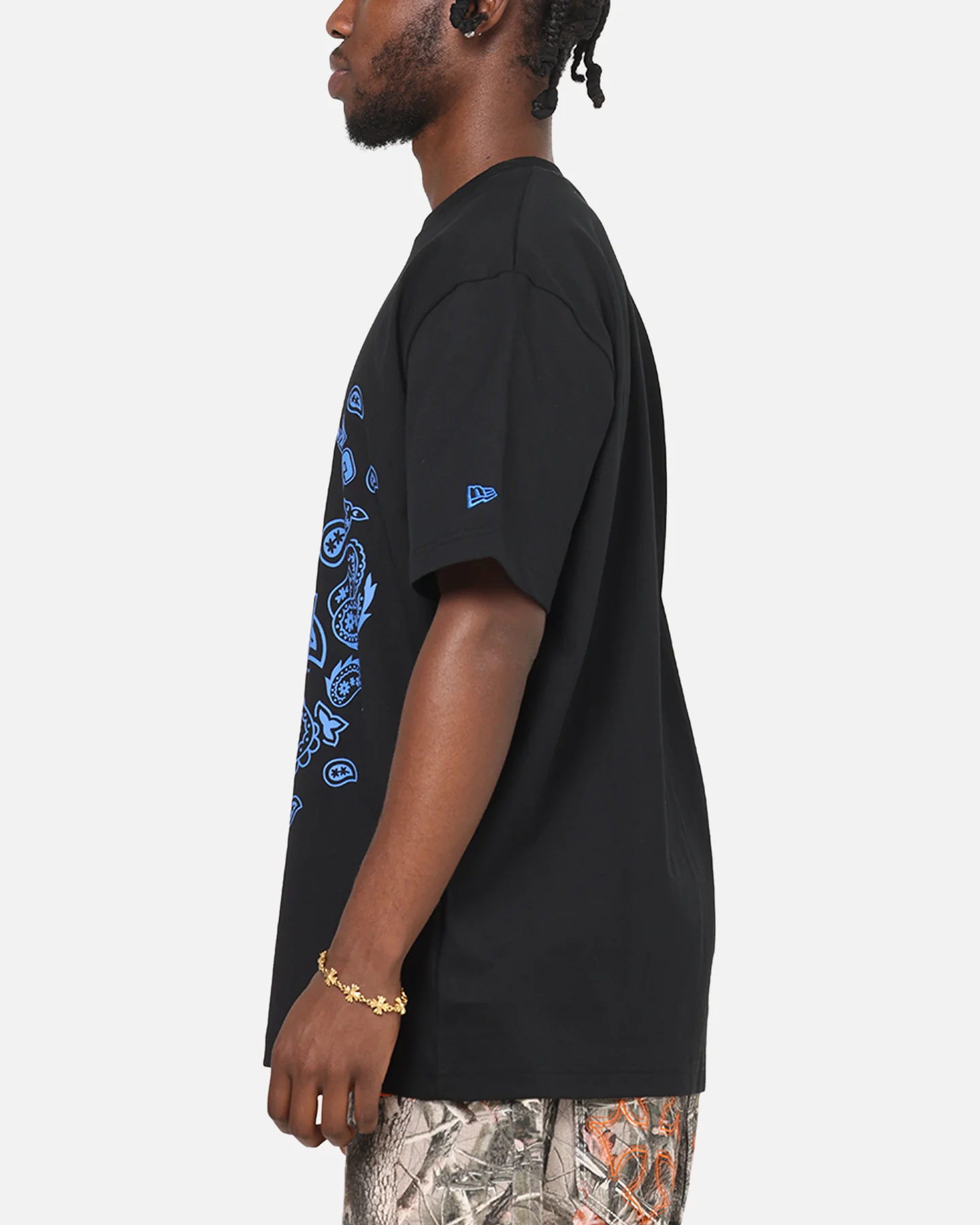 New Era Los Angeles Dodgers Paisley Oversized T-Shirt Black - Image 5