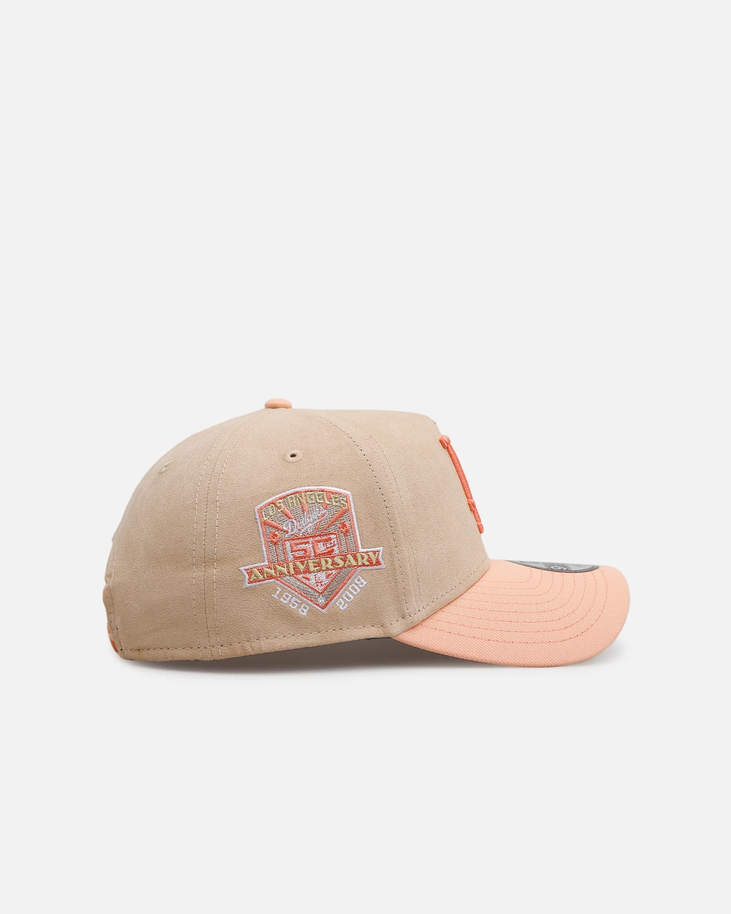 New Era Los Angeles Dodgers 'Peach Suede' 9FORTY A-Frame Snapback Peach - Image 3