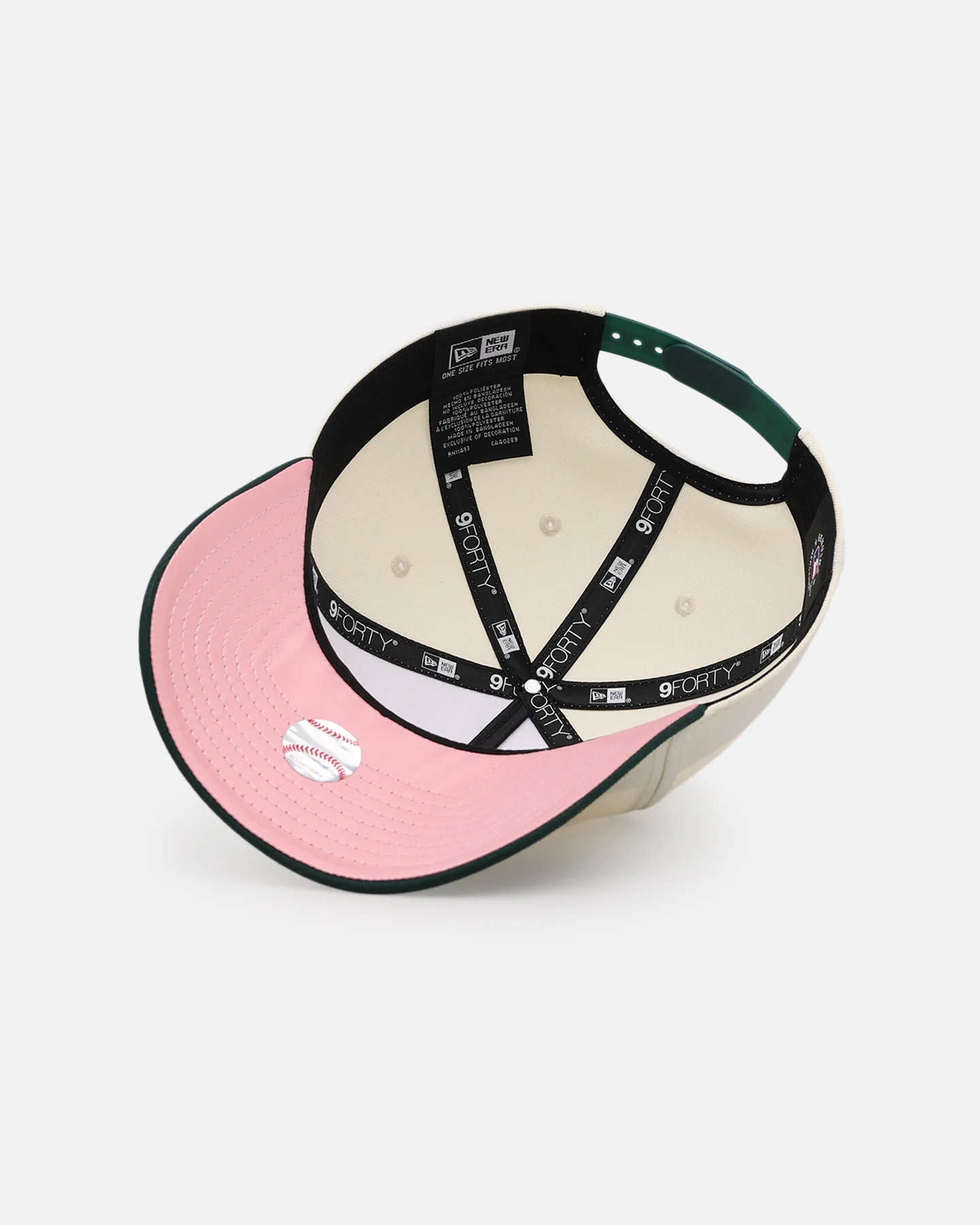 New Era Los Angeles Dodgers 'Pink Satin Hearts Green' 9FORTY A-Frame Snapback Chrome/Dark Green - Image 6