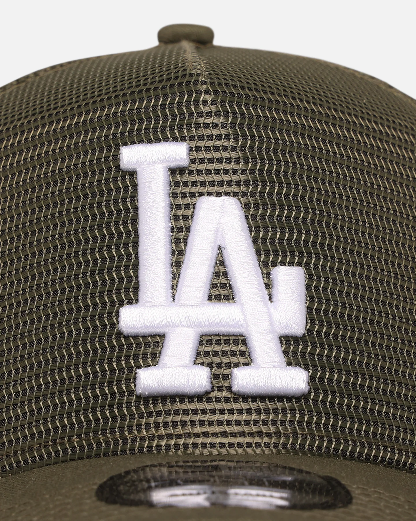 New Era Los Angeles Dodgers 'Polychromatic Mesh' 9FORTY A-Frame Snapback New Olive - Image 5