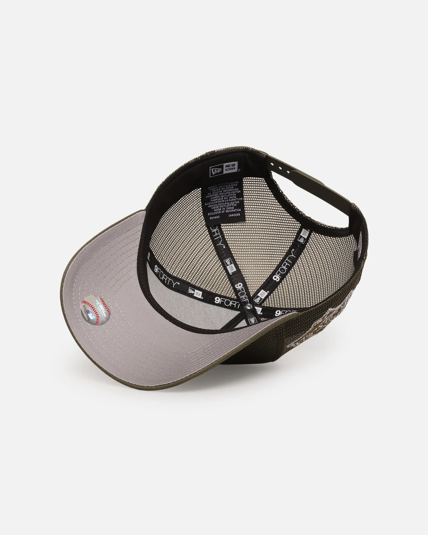 New Era Los Angeles Dodgers 'Polychromatic Mesh' 9FORTY A-Frame Snapback New Olive - Image 6