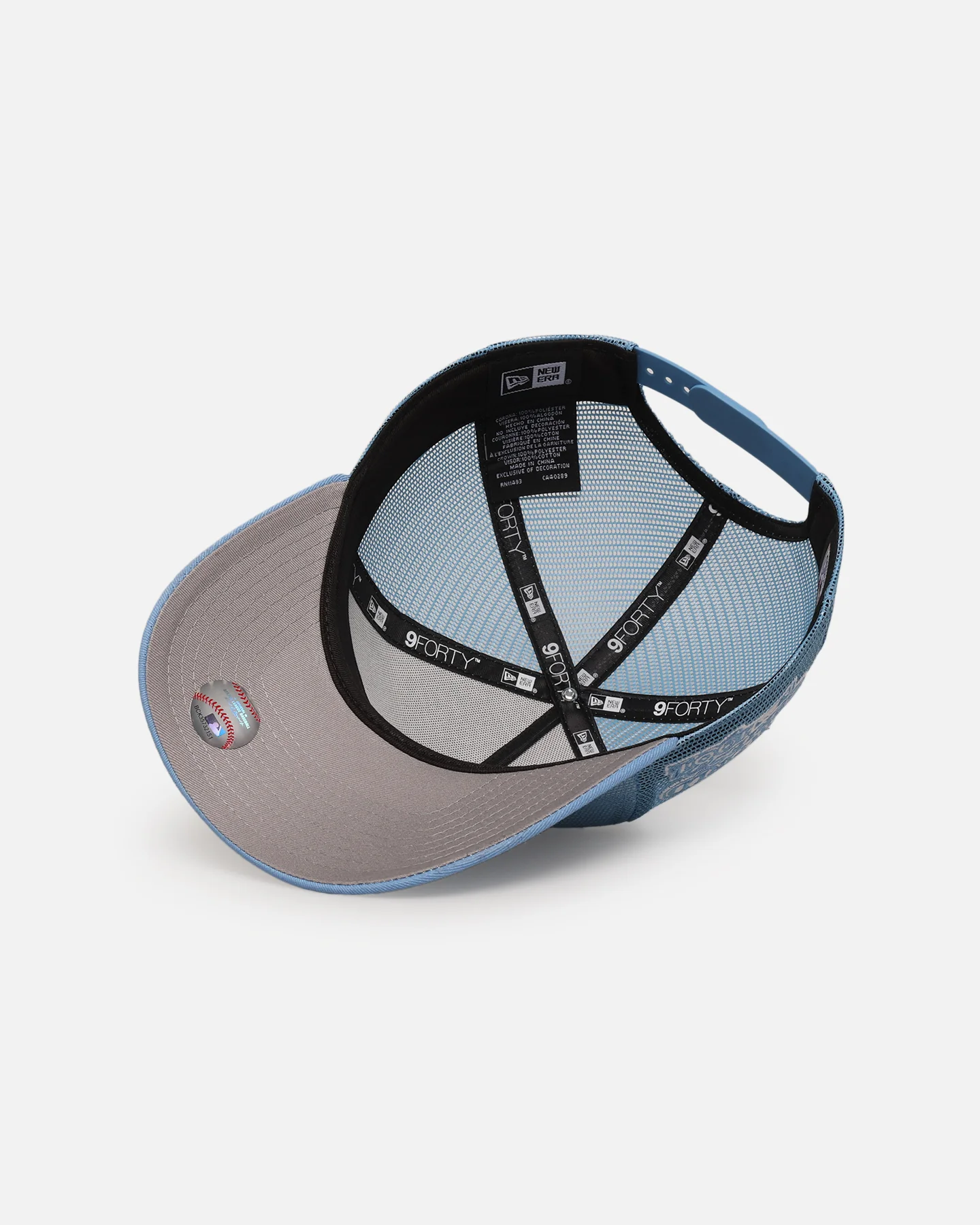 New Era Los Angeles Dodgers 'Polychromatic Mesh' 9FORTY A-Frame Snapback Sky Blue - Image 6