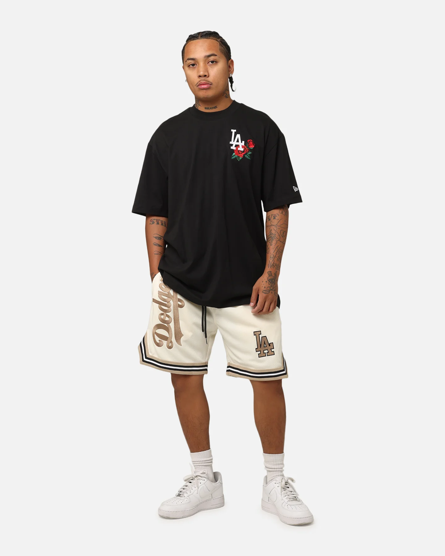 New Era Los Angeles Dodgers Rose Oversized T-Shirt Black - Image 3