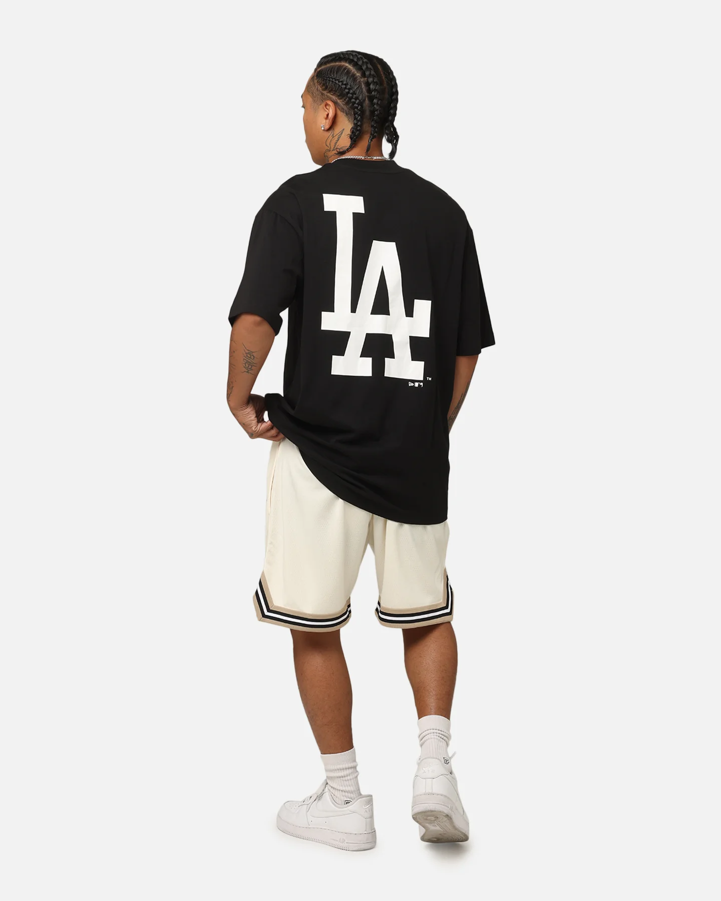 New Era Los Angeles Dodgers Rose Oversized T-Shirt Black - Image 4