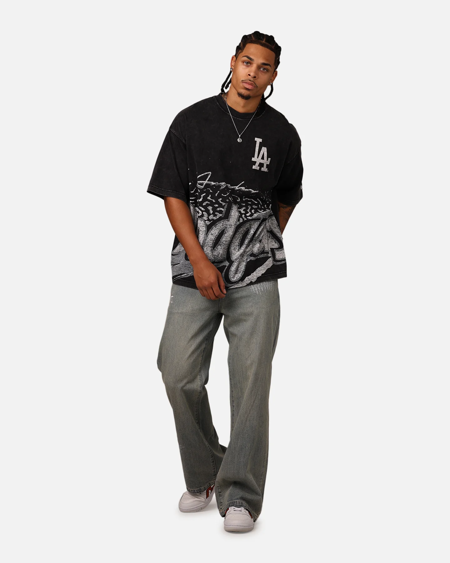 New Era Los Angeles Dodgers Sport Class T-Shirt Washed Black - Image 3