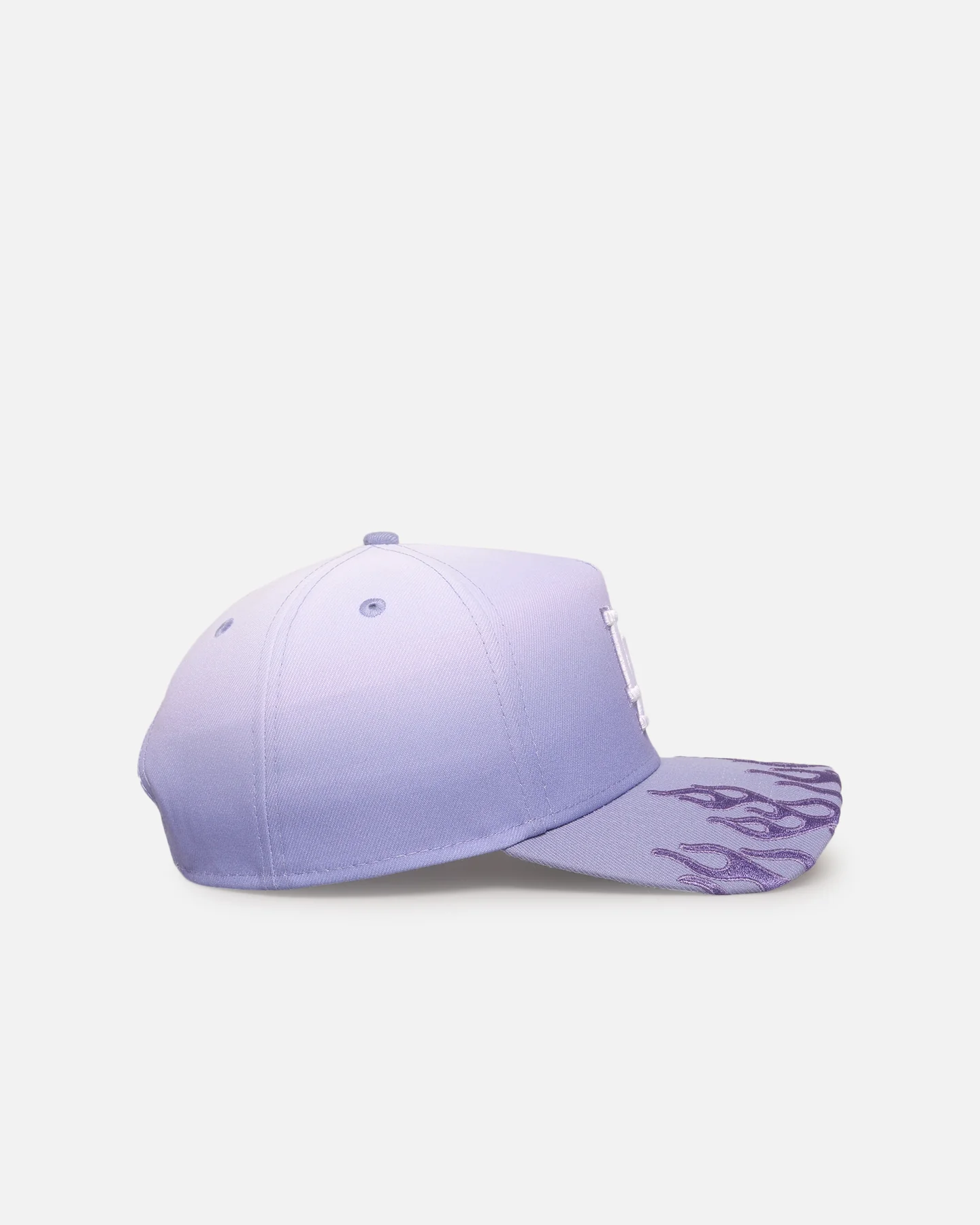 New Era Los Angeles Dodgers 'Sundyed Flames' 9FORTY A-Frame Snapback Lavender - Image 3