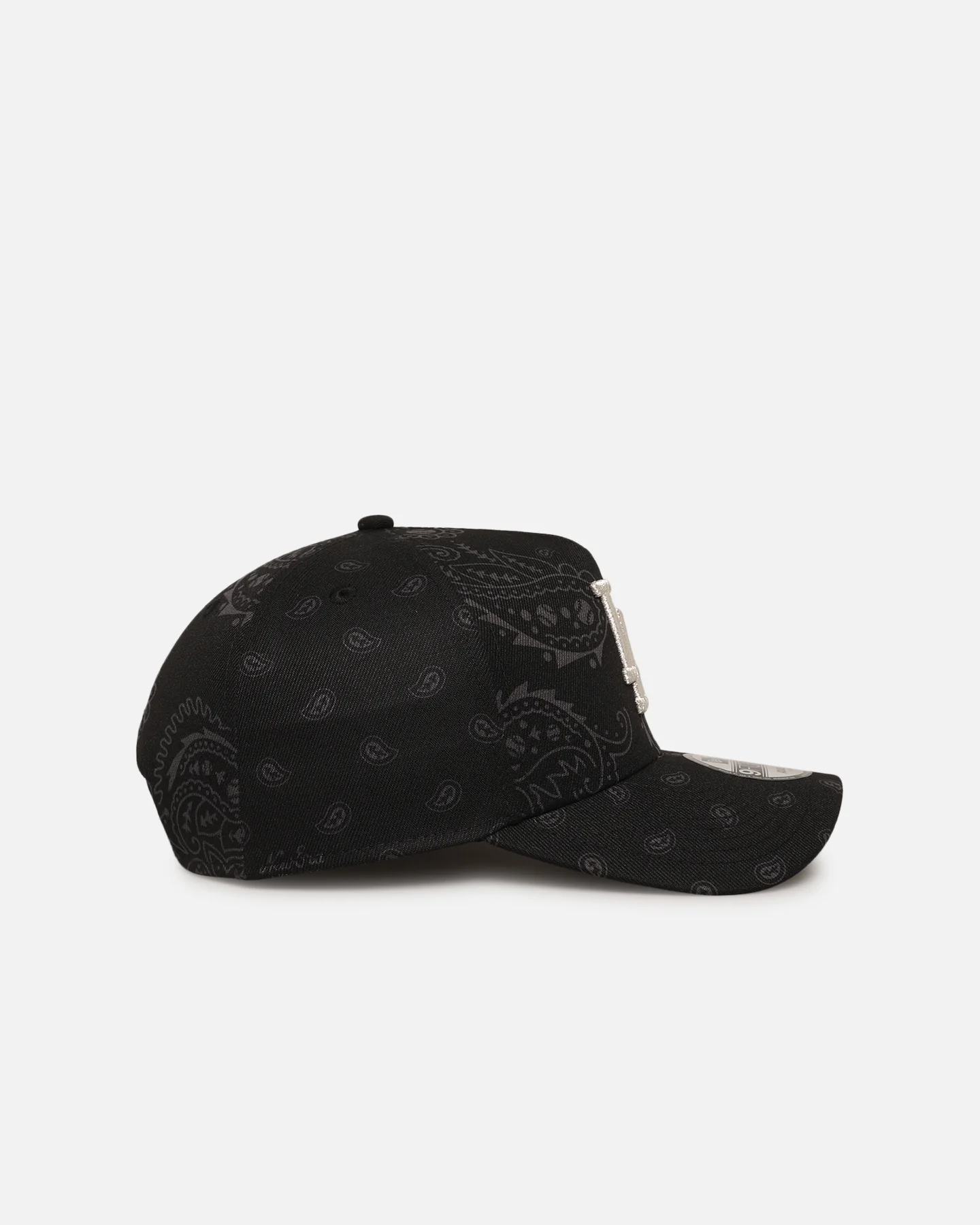New Era Los Angeles Dodgers 'Tonal Paisley' 9FORTY A-Frame Snapback Black - Image 3