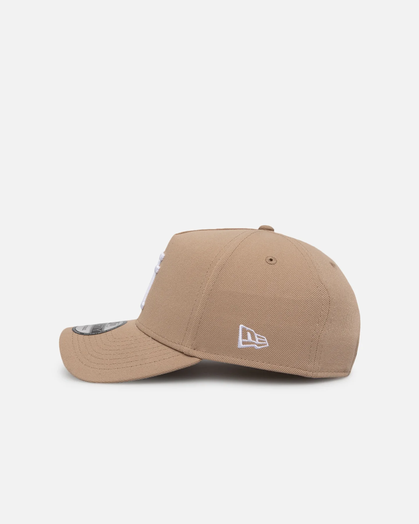 New Era Los Angeles Dodgers 'Upside Down LA Logo' 9FORTY A-Frame Snapback Camel - Image 4