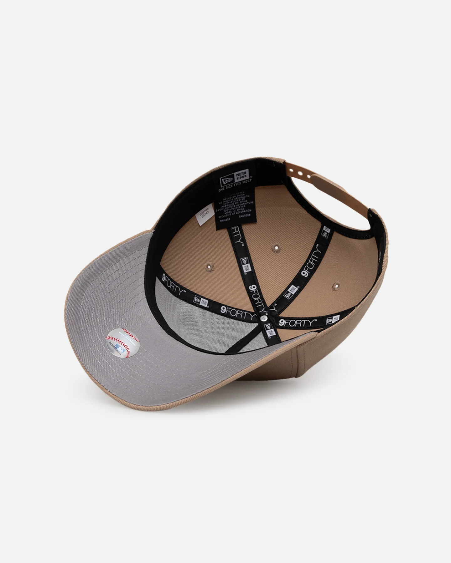 New Era Los Angeles Dodgers 'Upside Down LA Logo' 9FORTY A-Frame Snapback Camel - Image 6