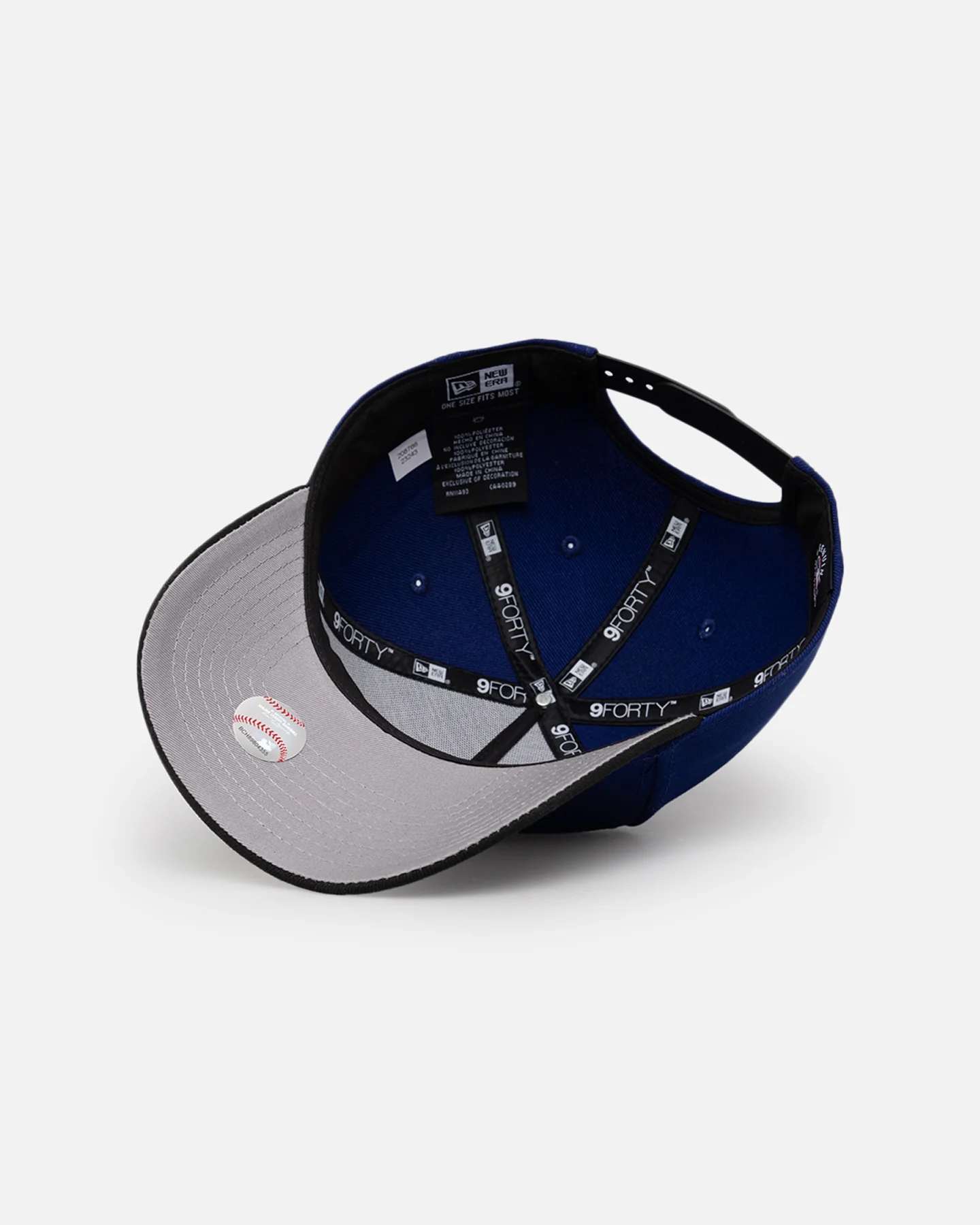 New Era Los Angeles Dodgers 'Upside Down LA Logo' 9FORTY A-Frame Snapback Dark Royal/Black - Image 6