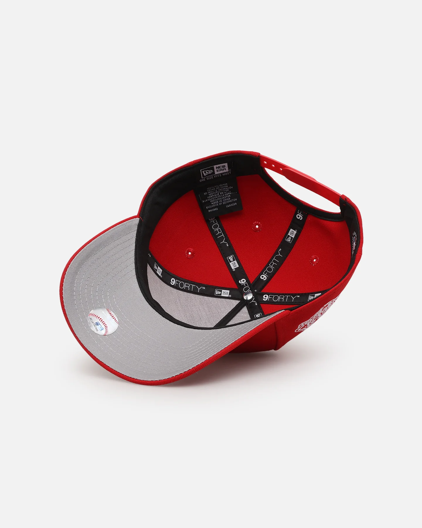 New Era Los Angeles Dodgers 'Upside Down LA Polychromatic' 9FORTY A-Frame Snapback Red - Image 6