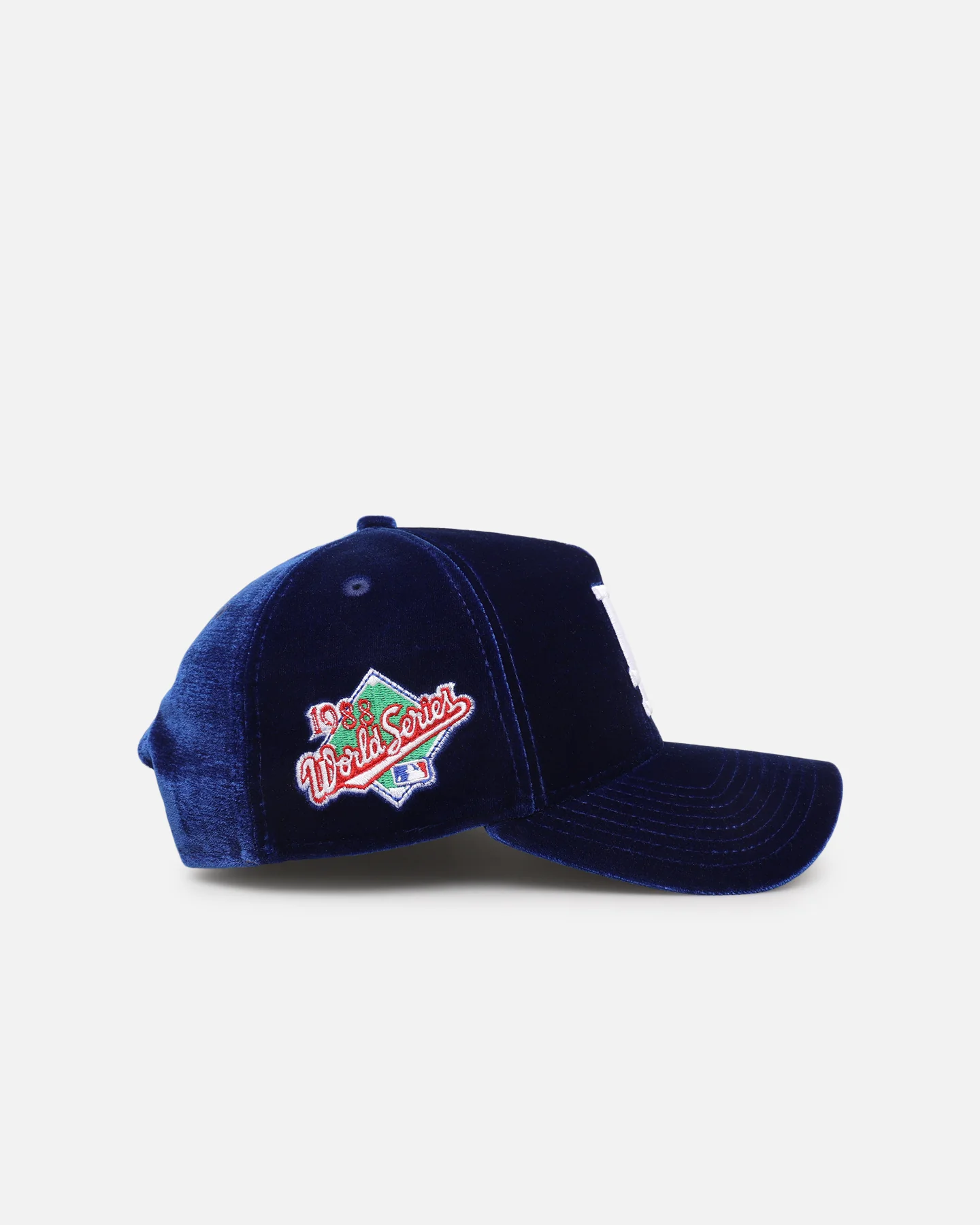 New Era Los Angeles Dodgers 'Velvet Official Team Color' 9FORTY A-Frame Snapback Blue - Image 3