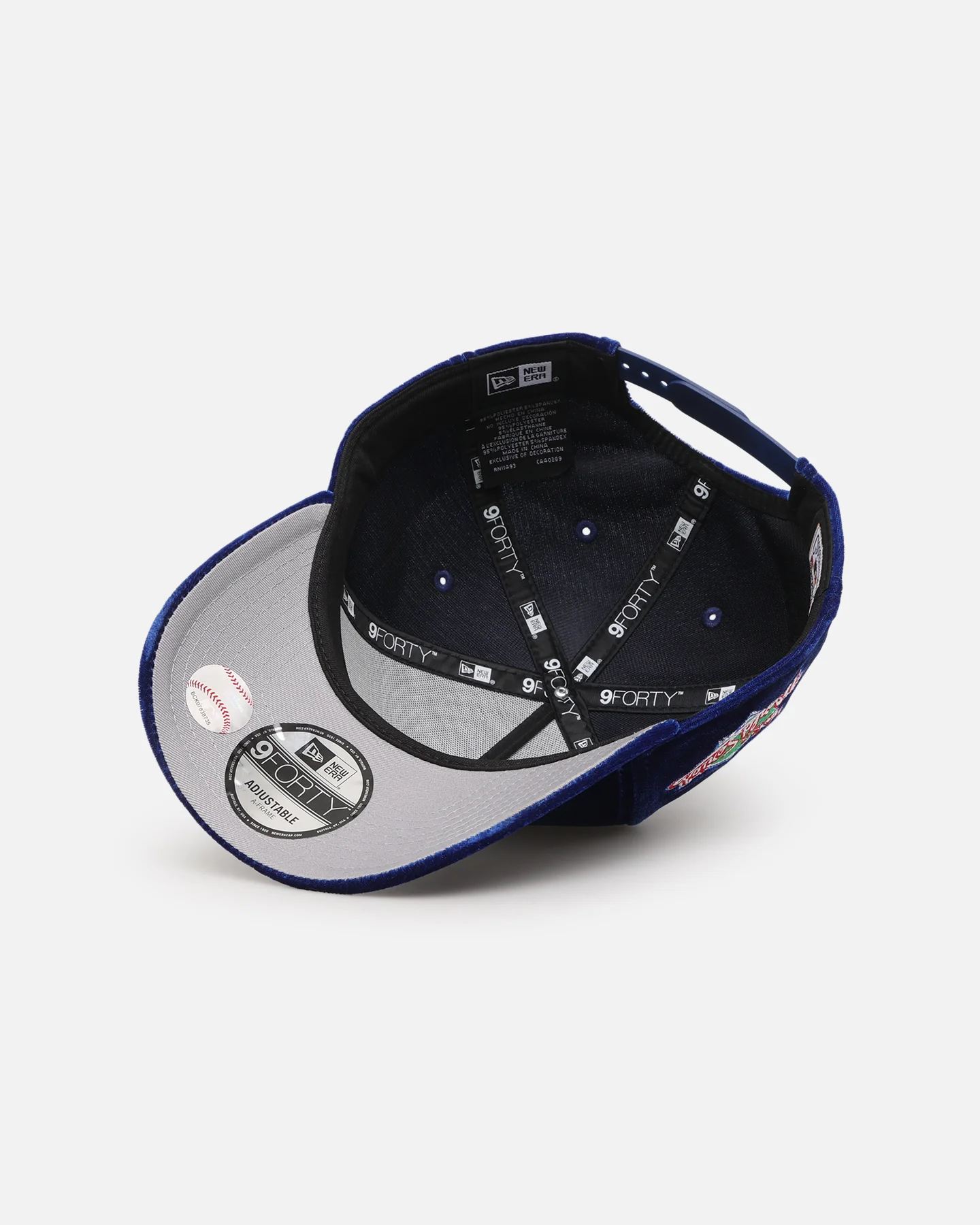 New Era Los Angeles Dodgers 'Velvet Official Team Color' 9FORTY A-Frame Snapback Blue - Image 6