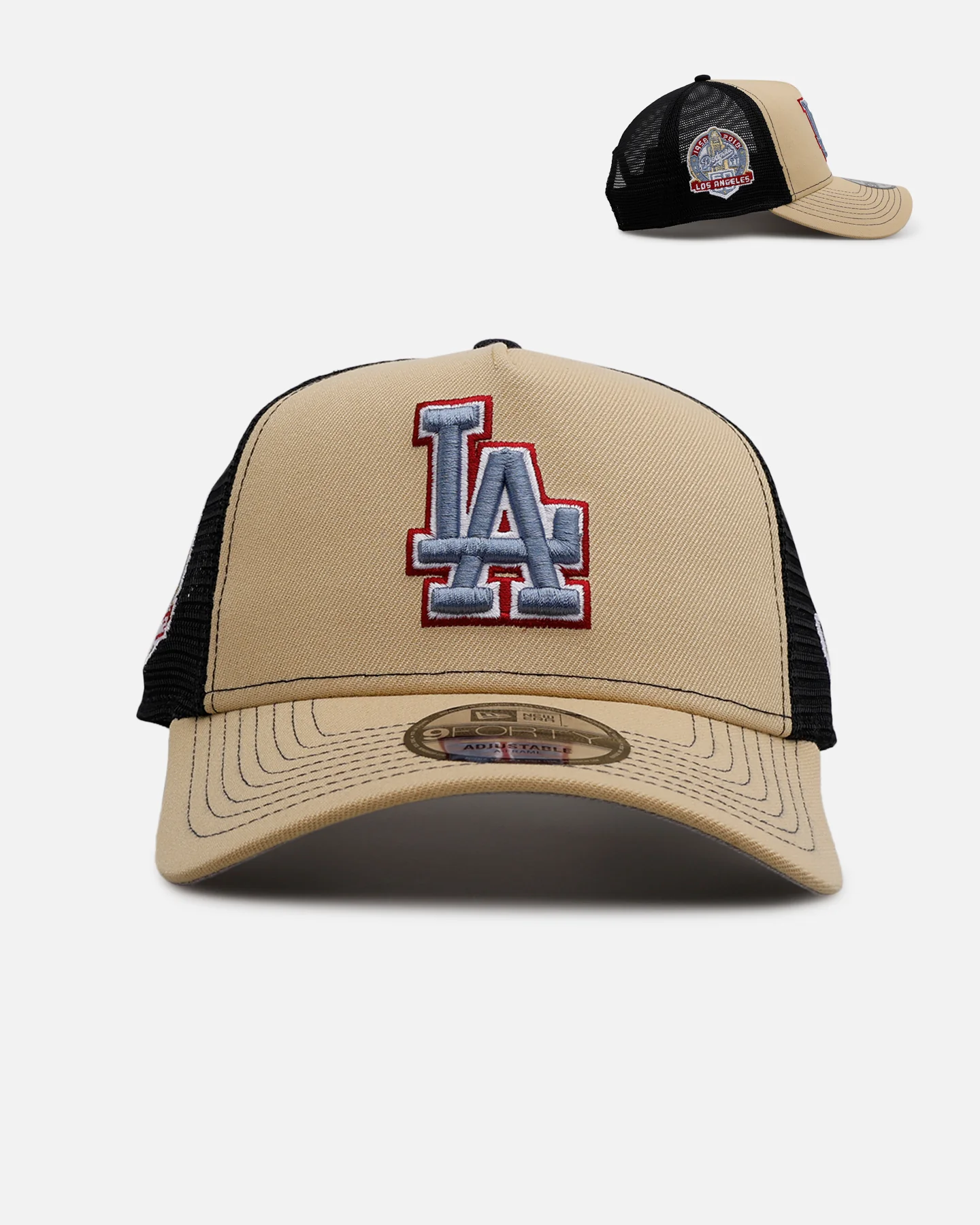 New Era Los Angeles Dodgers 'Vintage Truckers' 9FORTTY A-Frame Trucker Snapback Vegas Gold