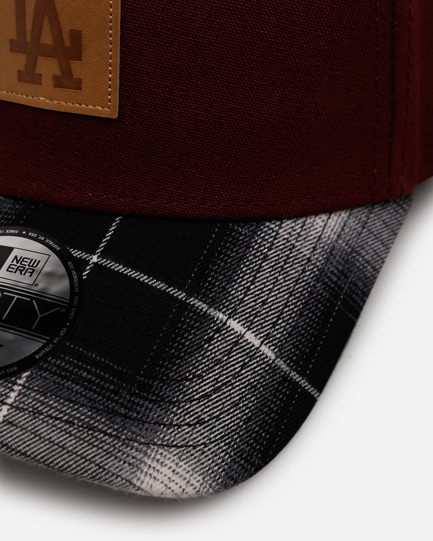 New Era Los Angeles Dodgers 'Workwear' 9FORTY A-Frame Snapback Maroon - Image 2