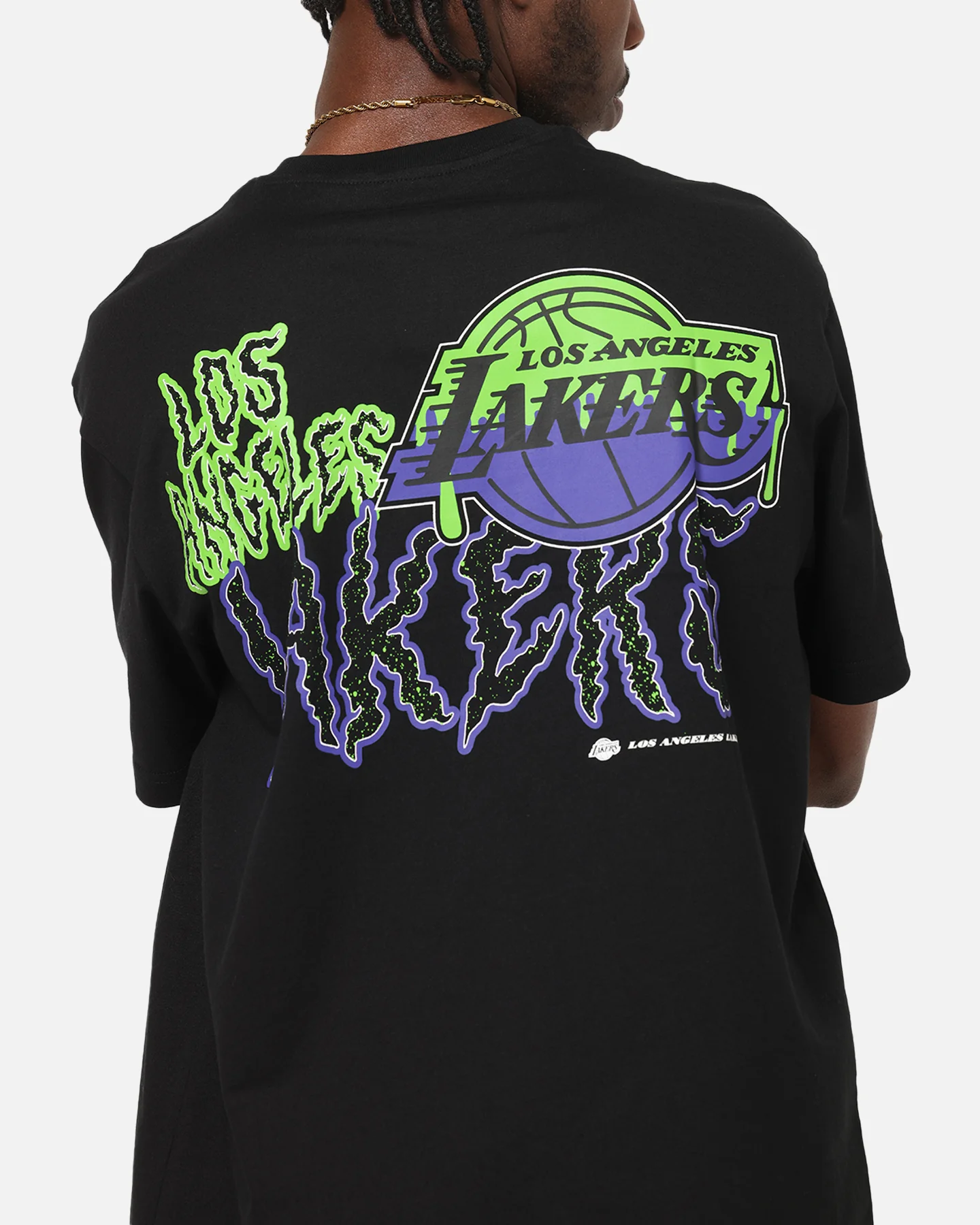 New Era Los Angeles Lakers Drip T-Shirt Black - Image 7
