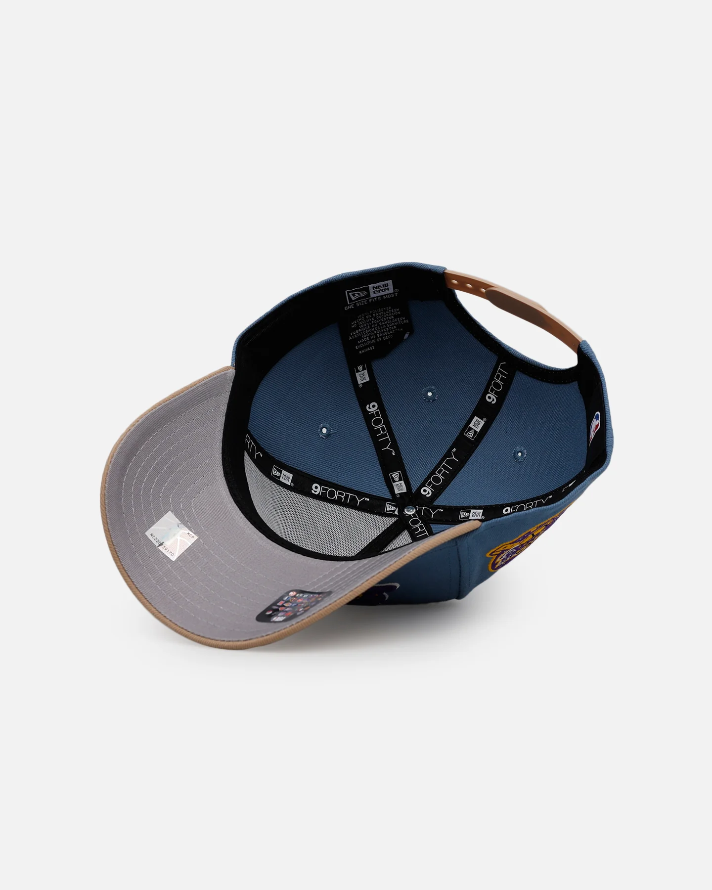 New Era Los Angeles Lakers 'Easy Breezy' 9FORTY A-Frame Snapback Blue/Tan - Image 6