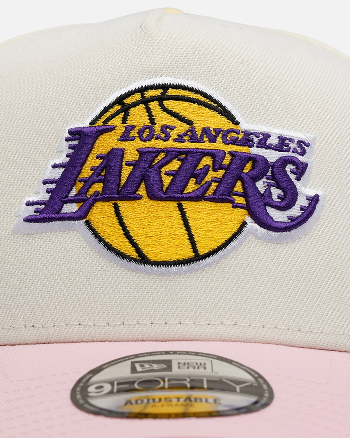New Era Los Angeles Lakers 'Pink Lemonade' 9FORTY A-Frame Snapback Pink/Yellow - Image 5
