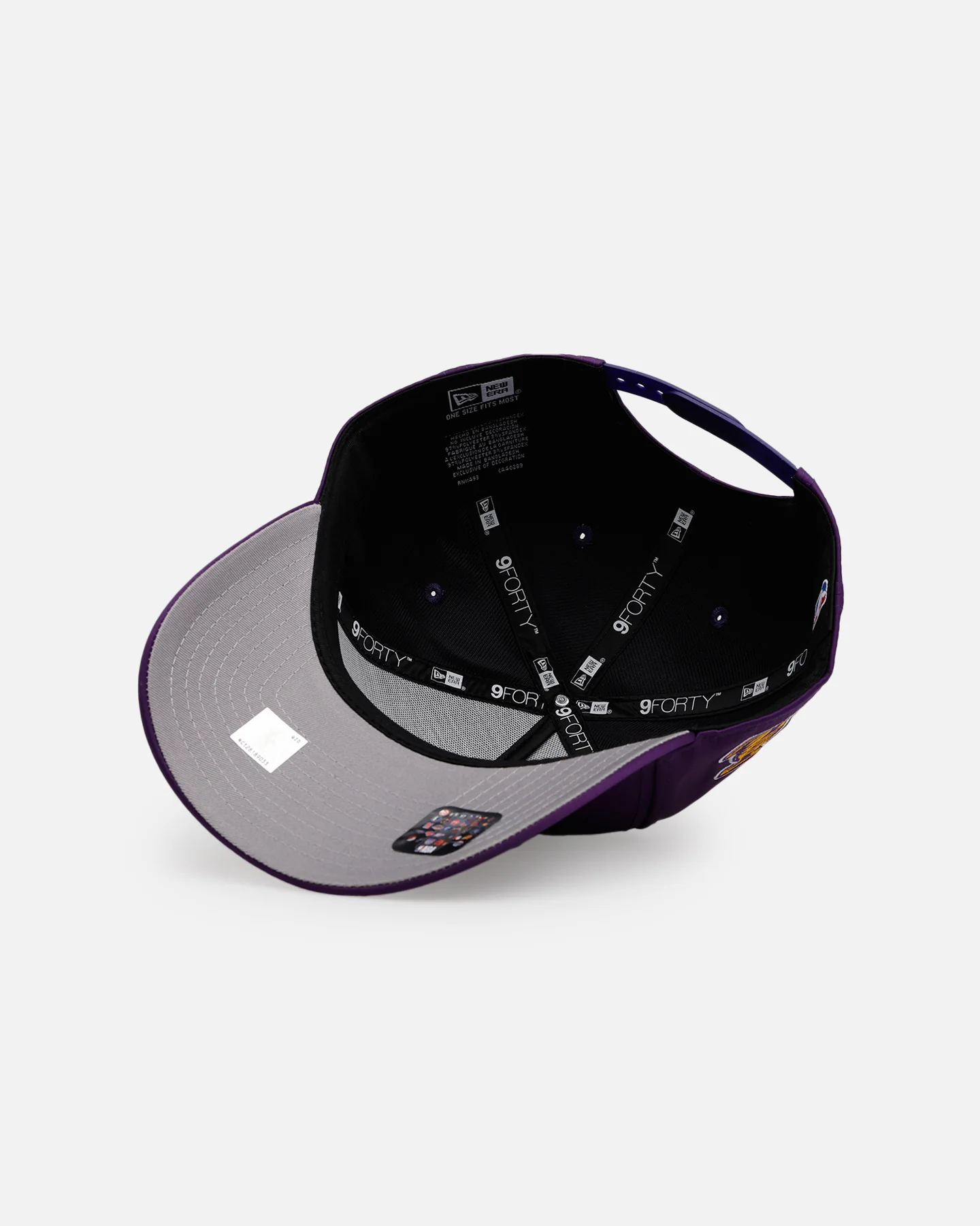 New Era Los Angeles Lakers 'Team Color Satin' 9FORTY A-Frame Snapback Official Team Color - Image 7