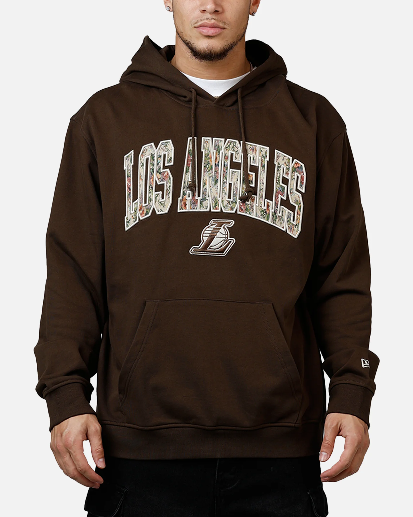 New Era Los Angeles Lakers Upholstery Hoodie Walnut