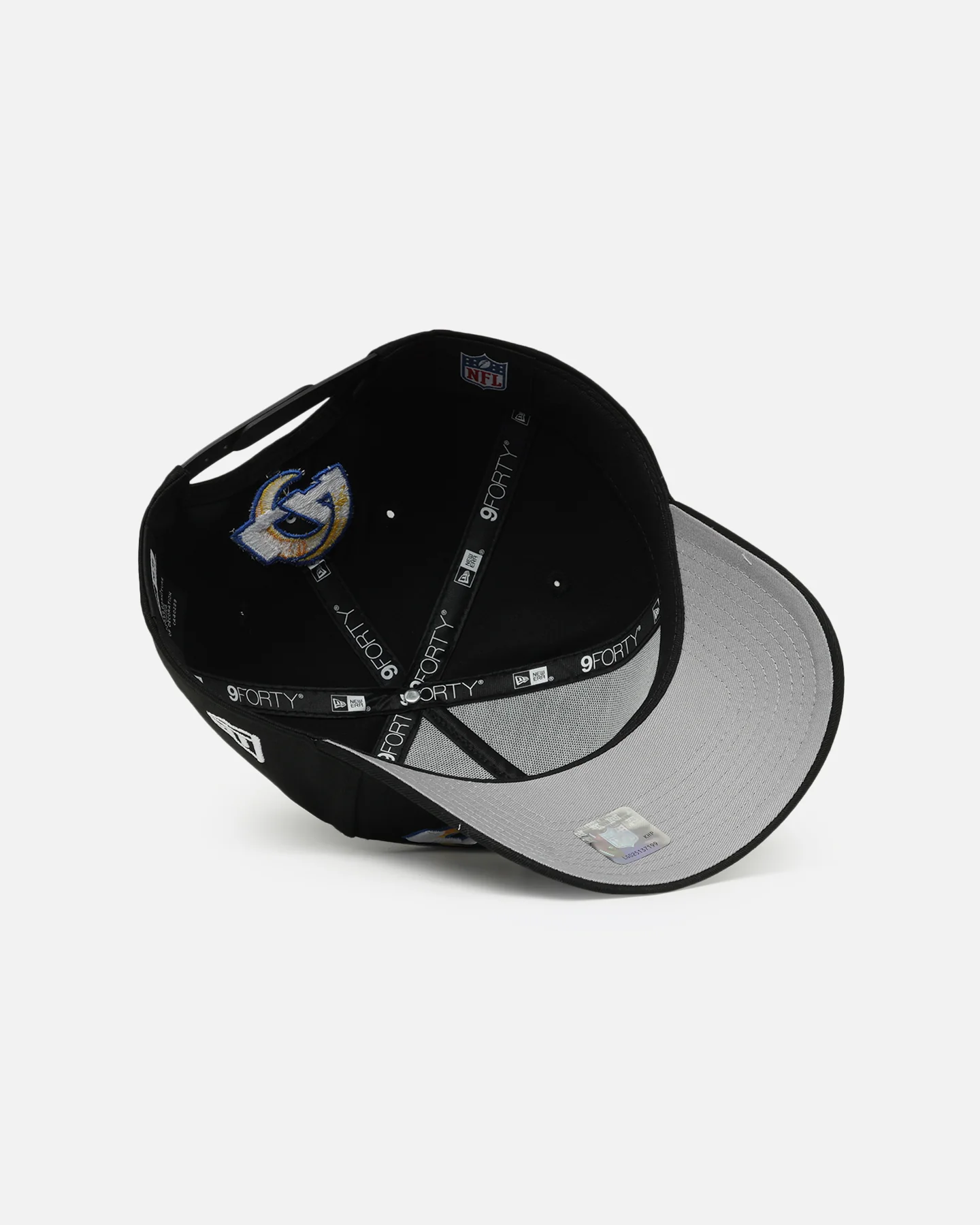New Era Los Angeles Rams 'Upside Down Logo' 9FORTY A-Frame Snapback Black - Image 6