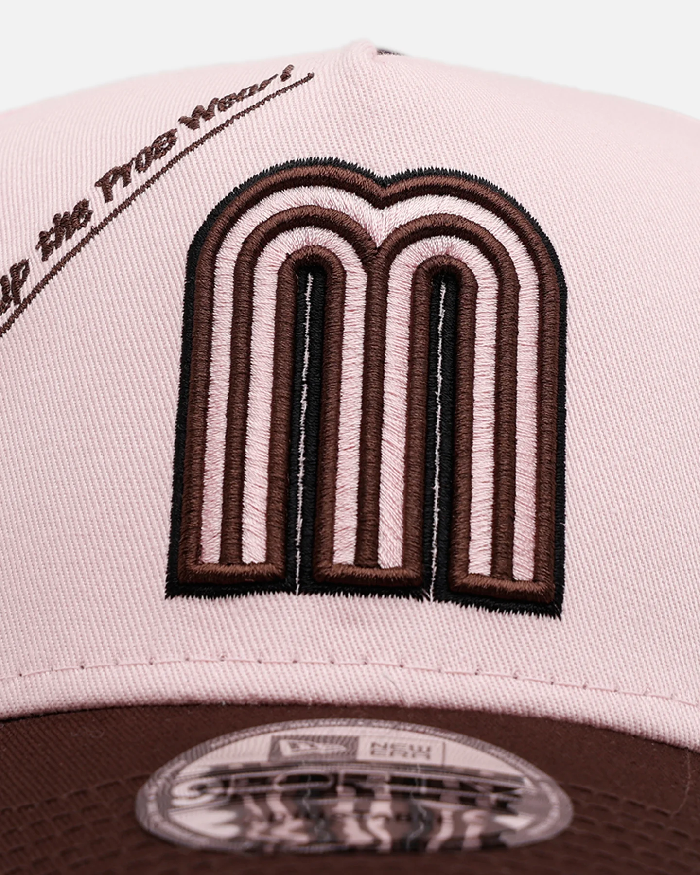 New Era Mexico National Baseball Team 'Mexico Spring Delivery' 9FORTY A-Frame Snapback Pink/Brown - Image 5