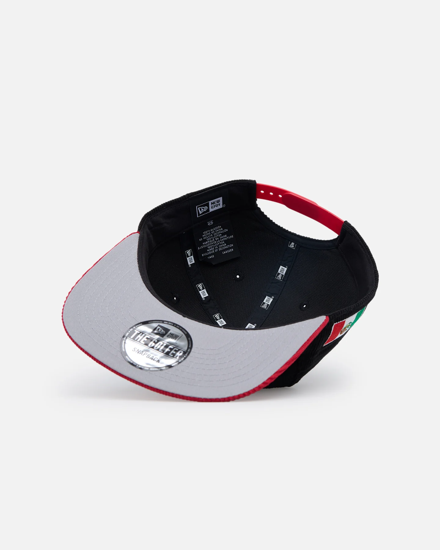 New Era Mexico National Baseball Team 'Mexican Cord Golfer' Corduroy Golfer Snapback Black/Red - Image 7