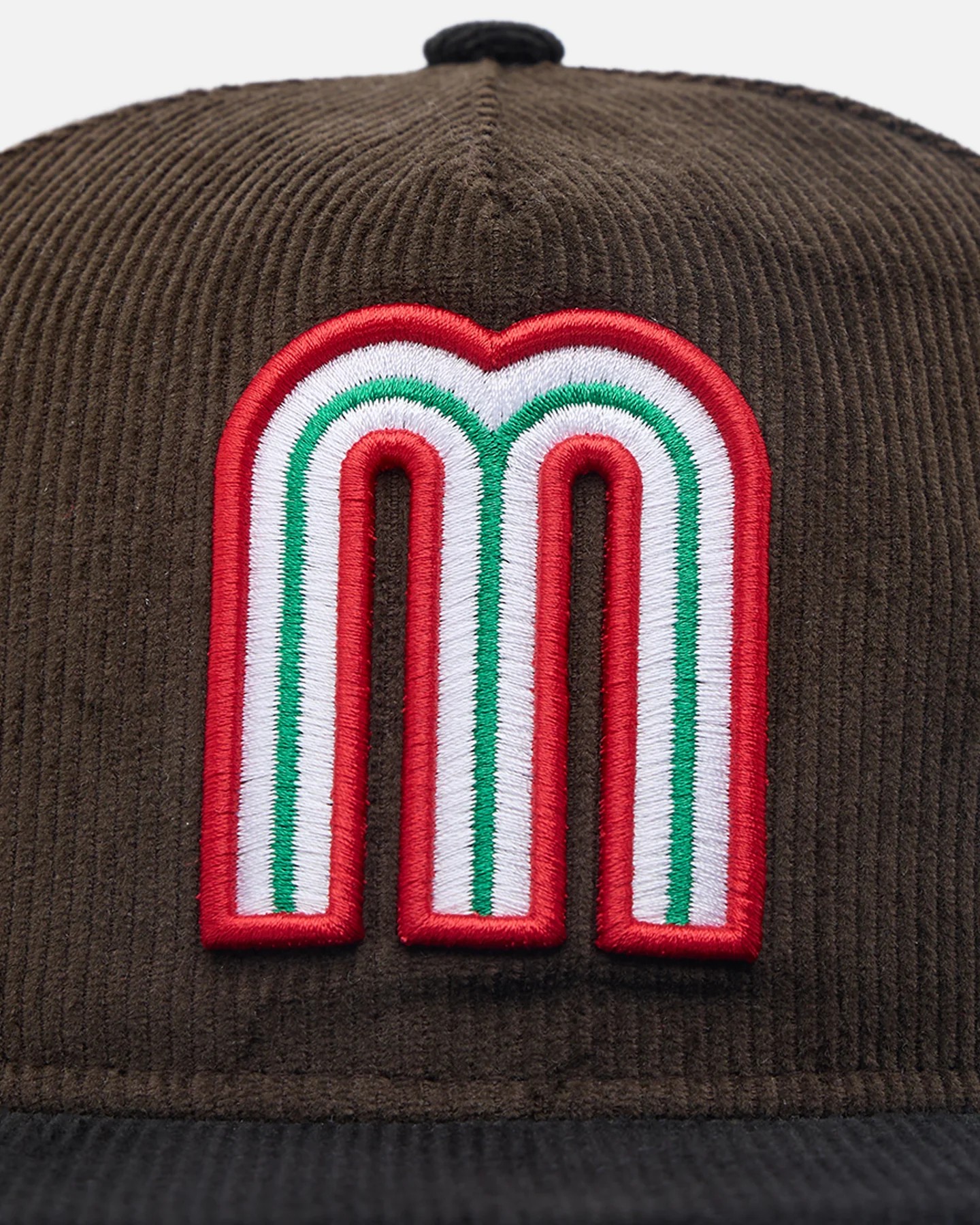 New Era Mexico National Baseball Team 'Mexican Cord Golfer' Corduroy Golfer Snapback Brown/Black - Image 6