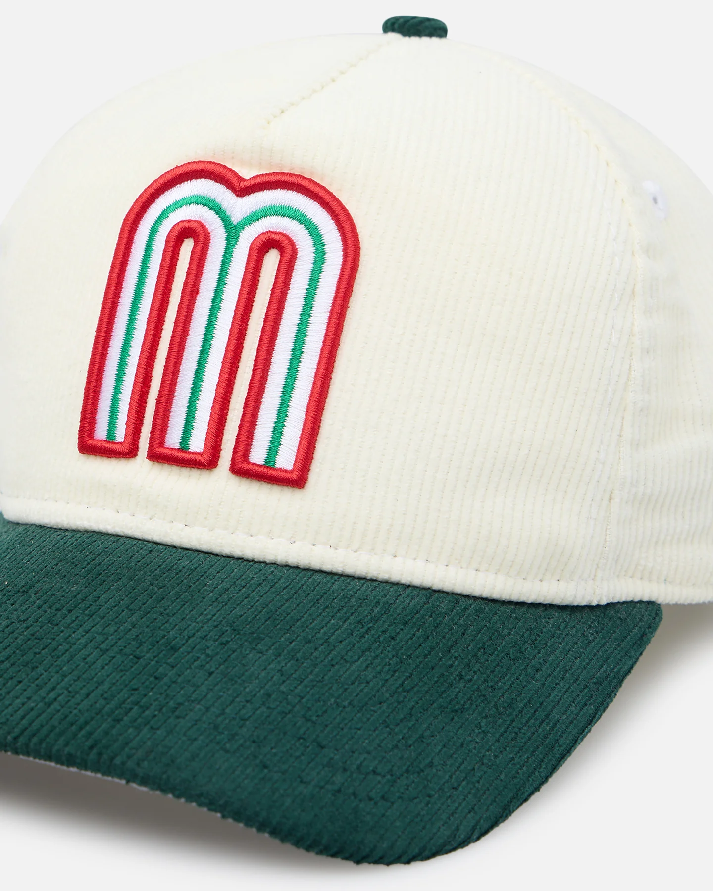 New Era Mexico National Baseball Team 'Mexican Cord Golfer' Corduroy Golfer Snapback Chrome - Image 8