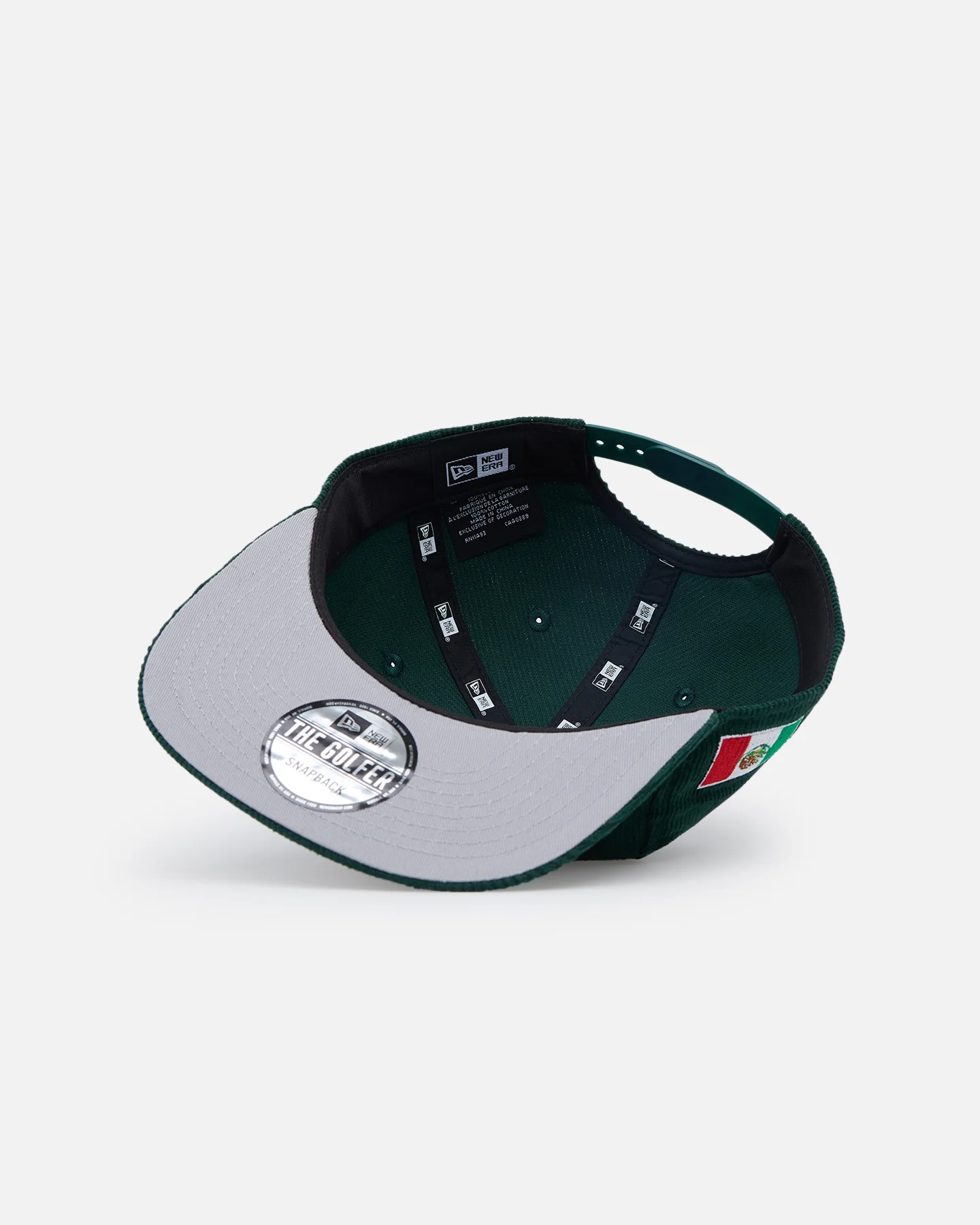 New Era Mexico National Baseball Team 'Mexican Cord Golfer' Corduroy Golfer Snapback Green - Image 7