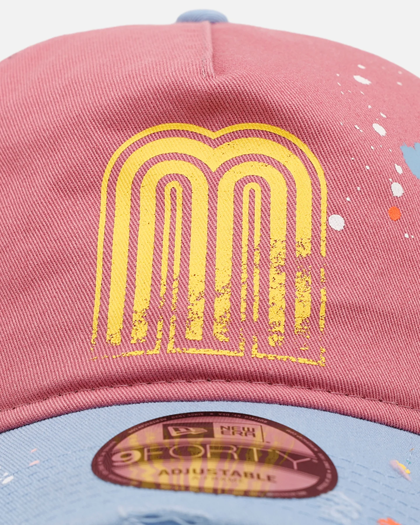 New Era Mexico National Baseball Team 'Seasoned' 9FORTY A-Frame Strapback Pink/Blue - Image 5