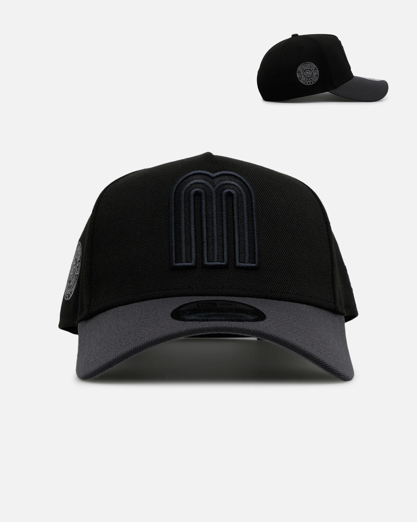 New Era Mexico National Baseball Team 'Stealth' 9FORTY A-Frame Snapback Black/Charcoal