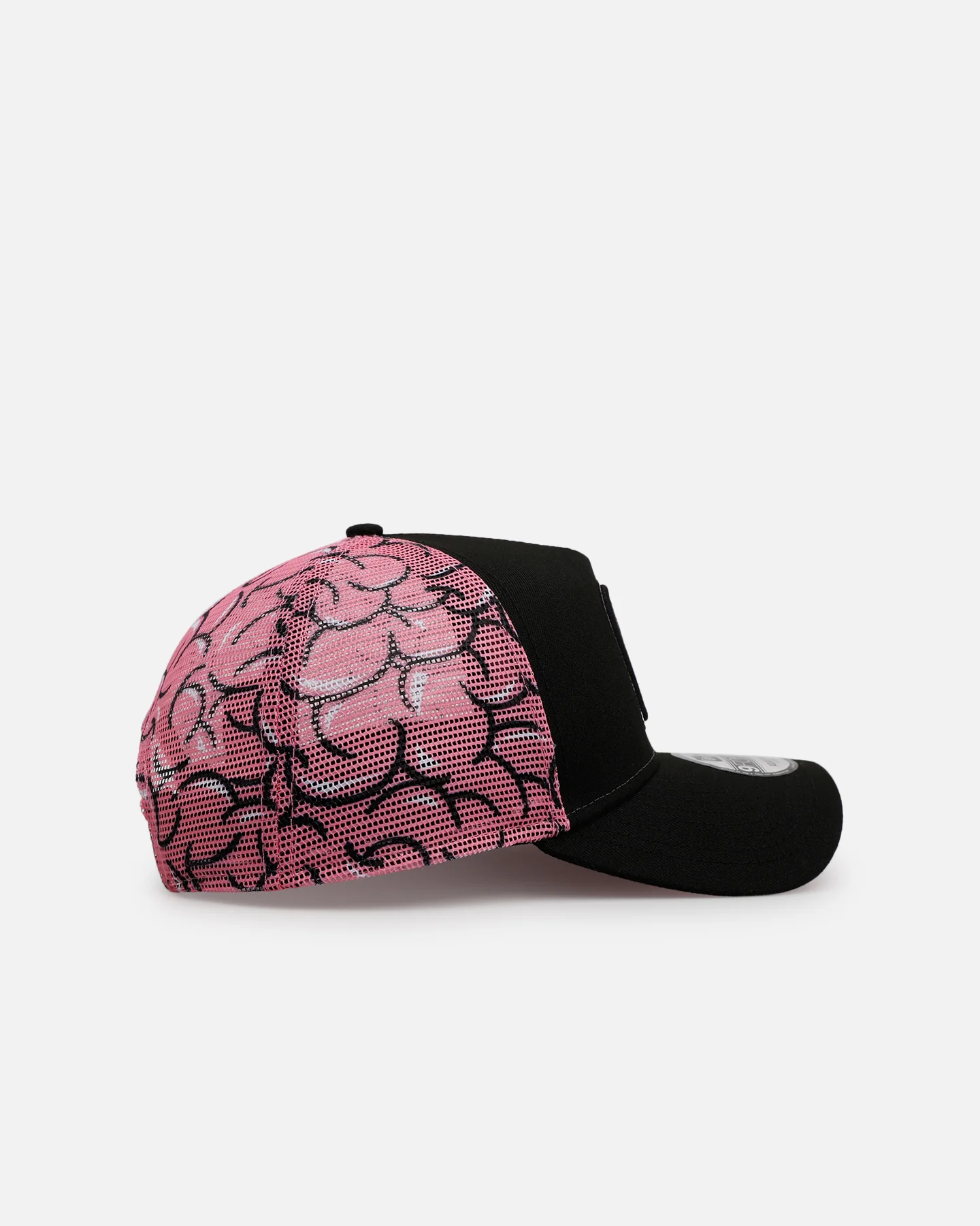 New Era Mexico National Baseball Team 'Thoughtful' 9FORTY A-Frame Trucker Snapback Black/Pink - Image 3