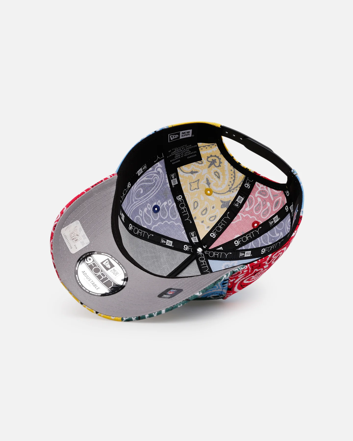New Era Miami Dolphins 'Paisley Patchwork' 9FORTY A-Frame Snapback Multi - Image 6