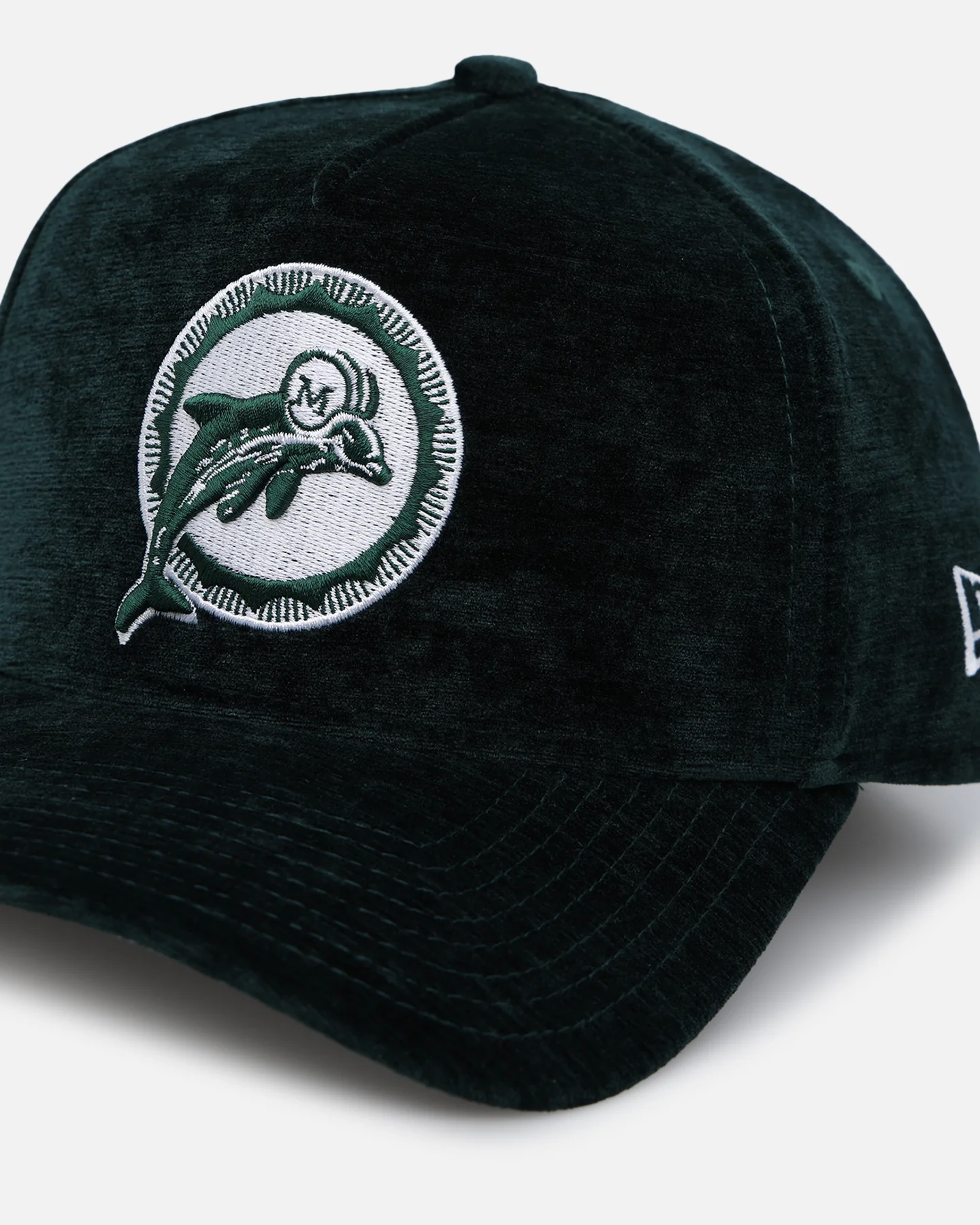 New Era Miami Dolphins 'Plush Chenille' 9FORTY A-Frame Snapback Dark Green - Image 2