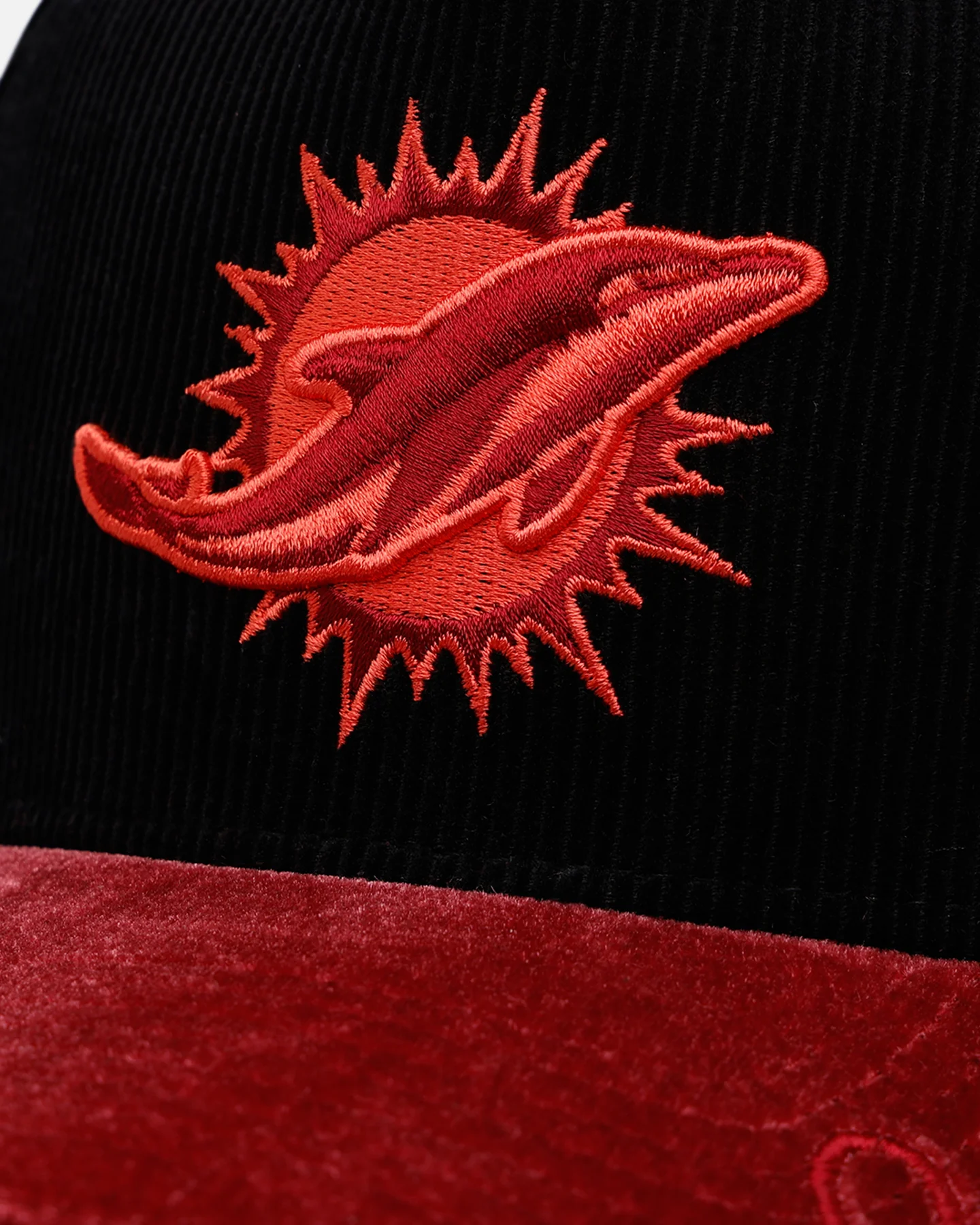 New Era Miami Dolphins 'Velvet Cord Certified Lover' 9FORTY A-Frame Premium Corduroy Snapback Black - Image 2