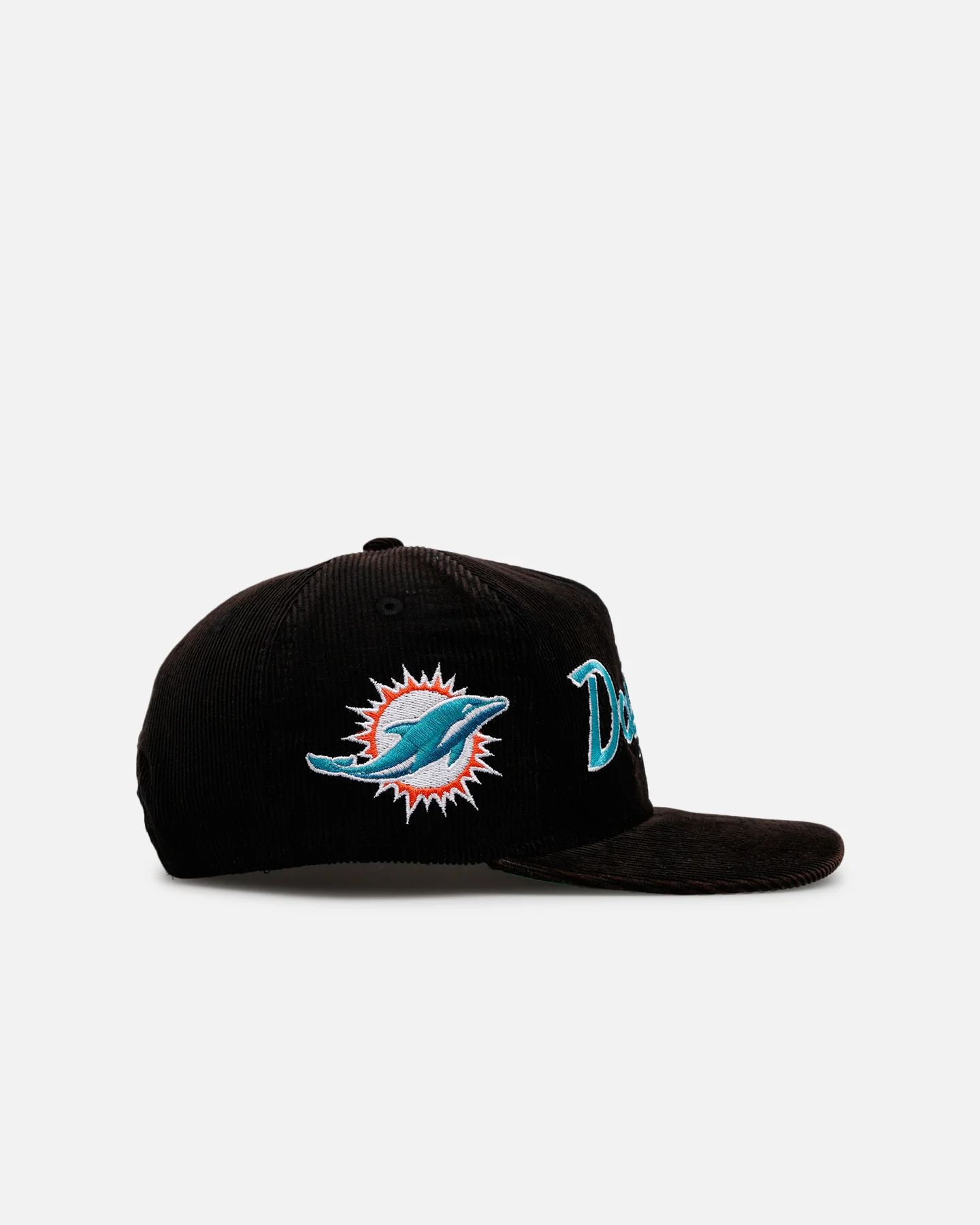 New Era Miami Dolphins 'Washed Black NFL Golfer' Corduroy Golfer Snapback Washed Black - Image 4