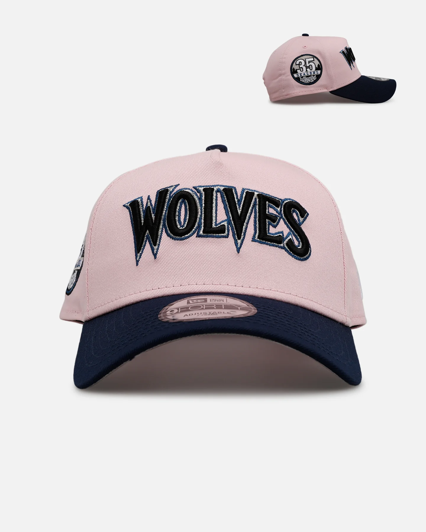 New Era Minnesota Timberwolves 'Pink Crown' 9FORTY A-Frame Snapback Pink