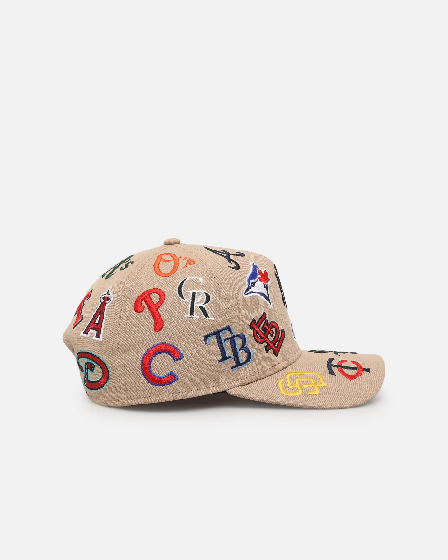 New Era MLB 'All Over Leagues' 9FORTY A-Frame Snapback Camel - Image 3