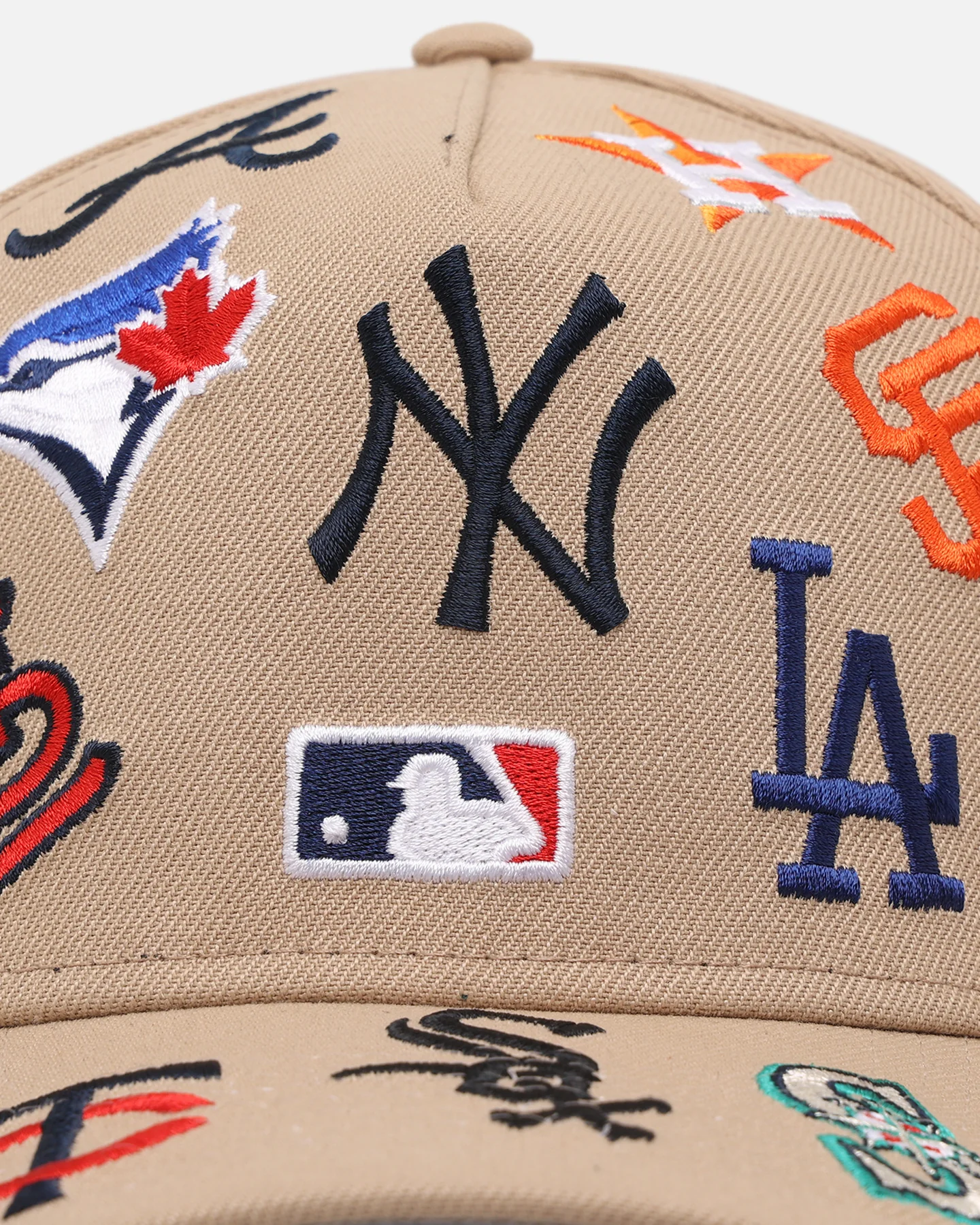 New Era MLB 'All Over Leagues' 9FORTY A-Frame Snapback Camel - Image 5