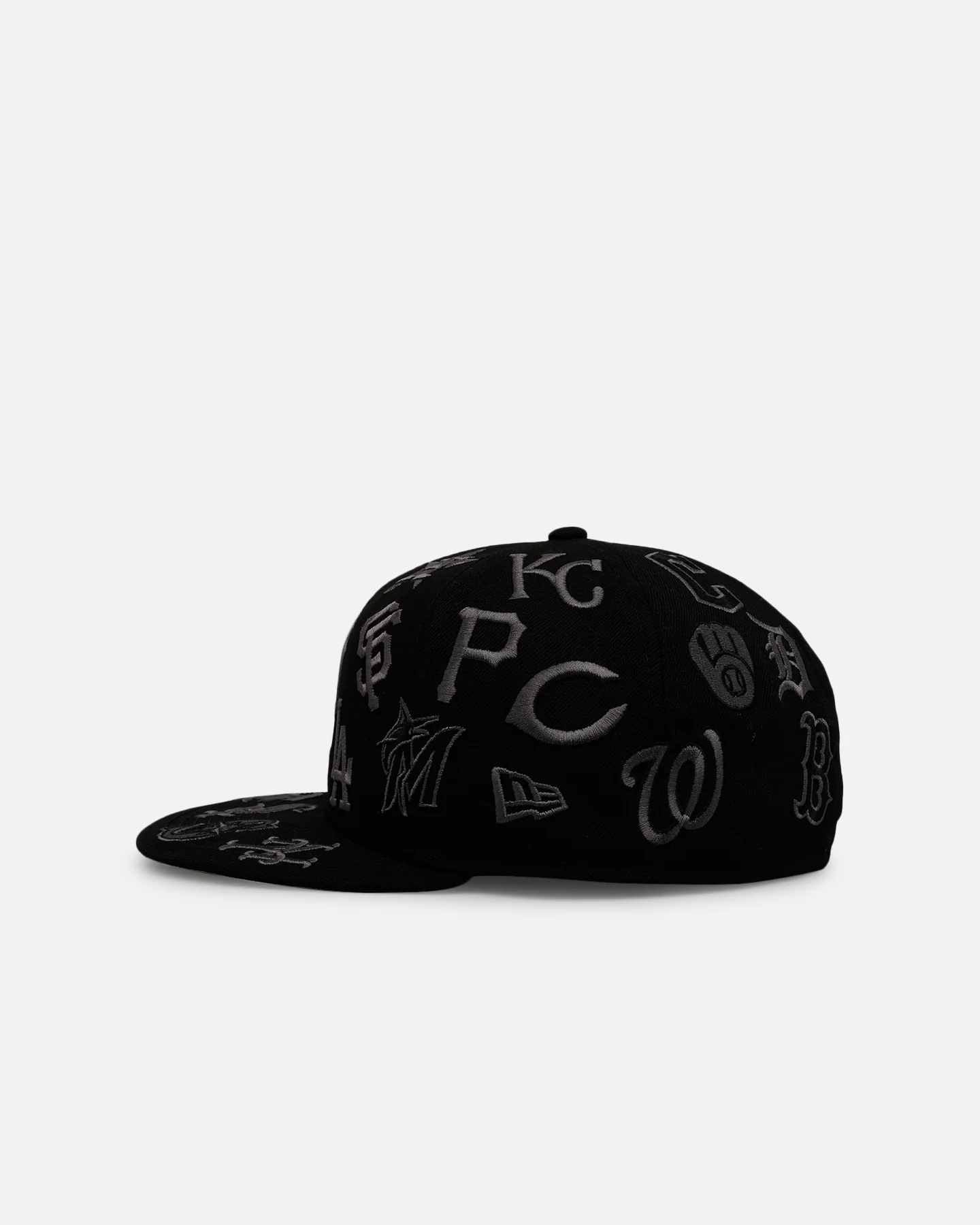 New Era MLB All Over Stealth 59FIFTY Fitted Black/Charcoal - Image 4