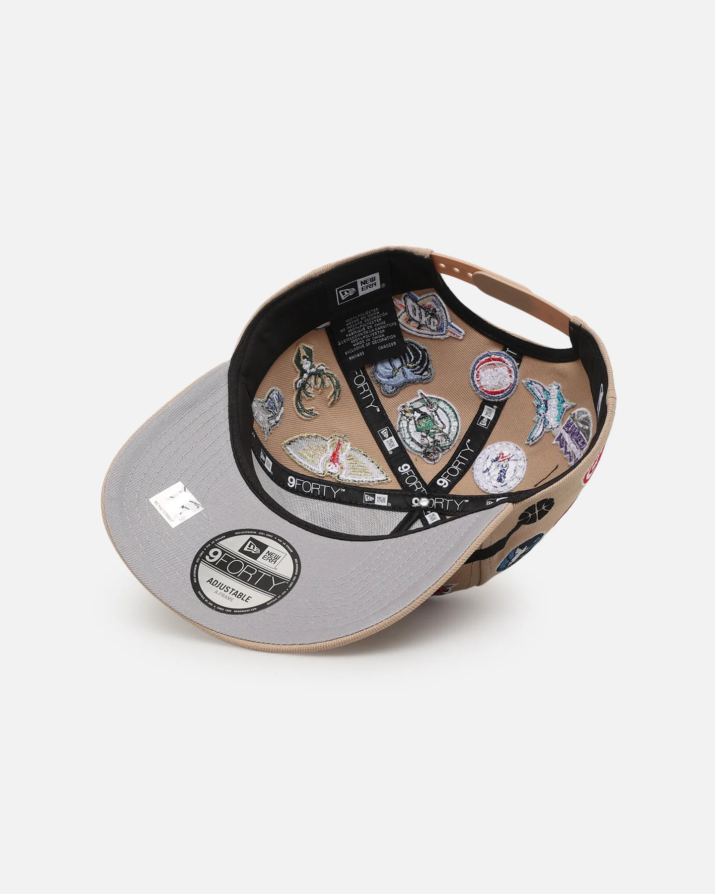 New Era NBA 'All Over Leagues' 9FORTY A-Frame Snapback Camel - Image 6