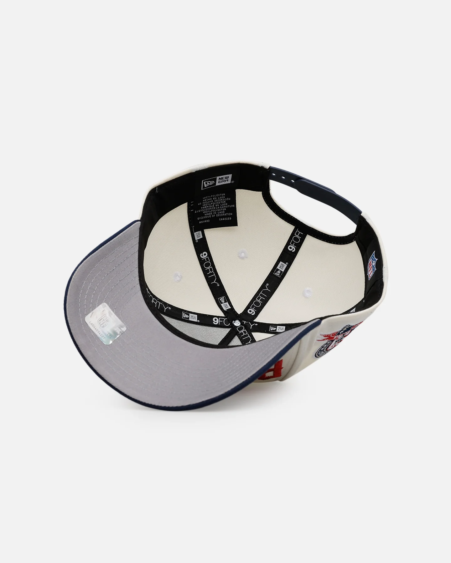 New Era New England Patriots 'Chrome Metallic Wordmark' 9FORTY A-Frame Snapback Chrome - Image 6