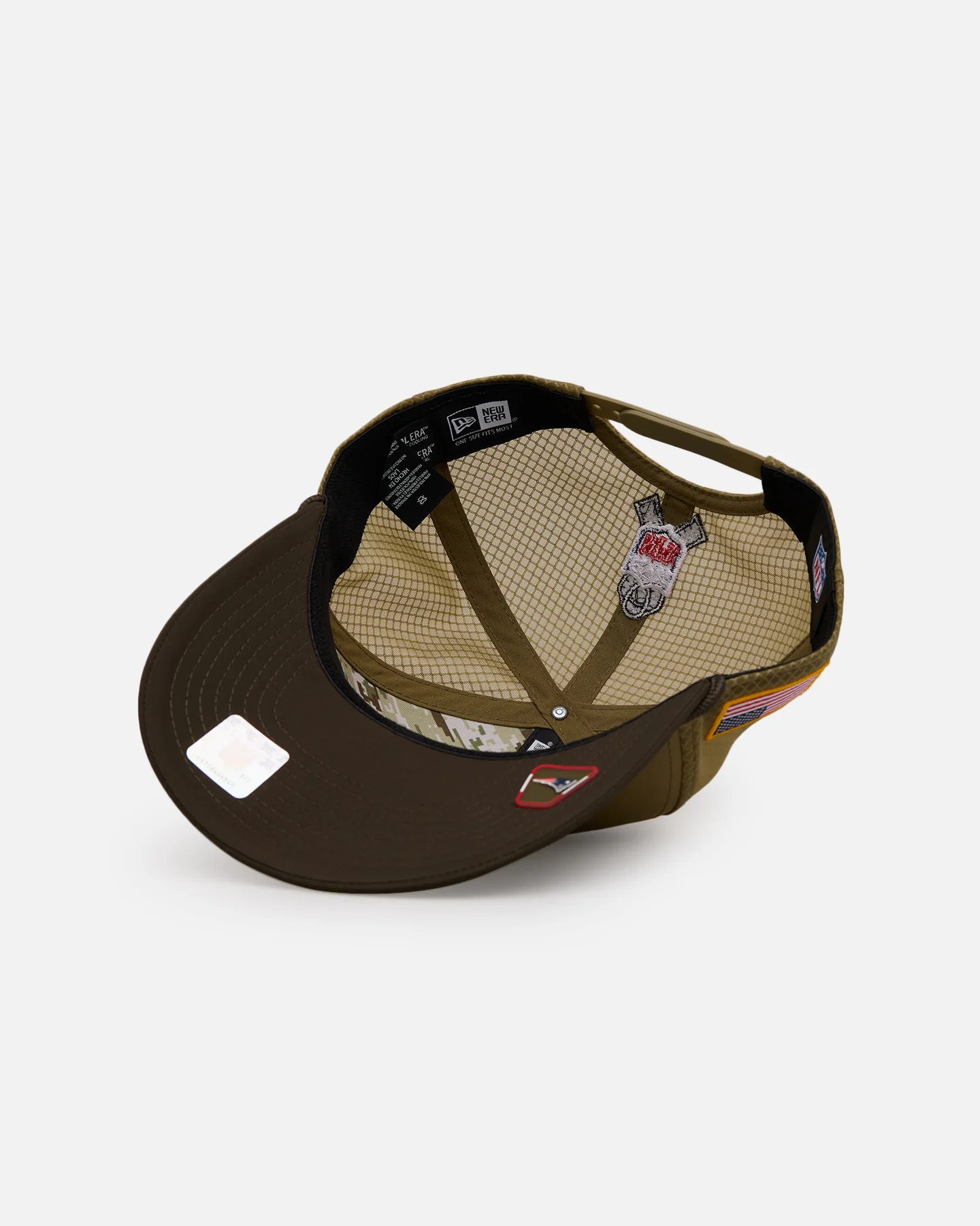 New Era New England Patriots 'Salute' 9SEVENTY Snapback Olive - Image 6