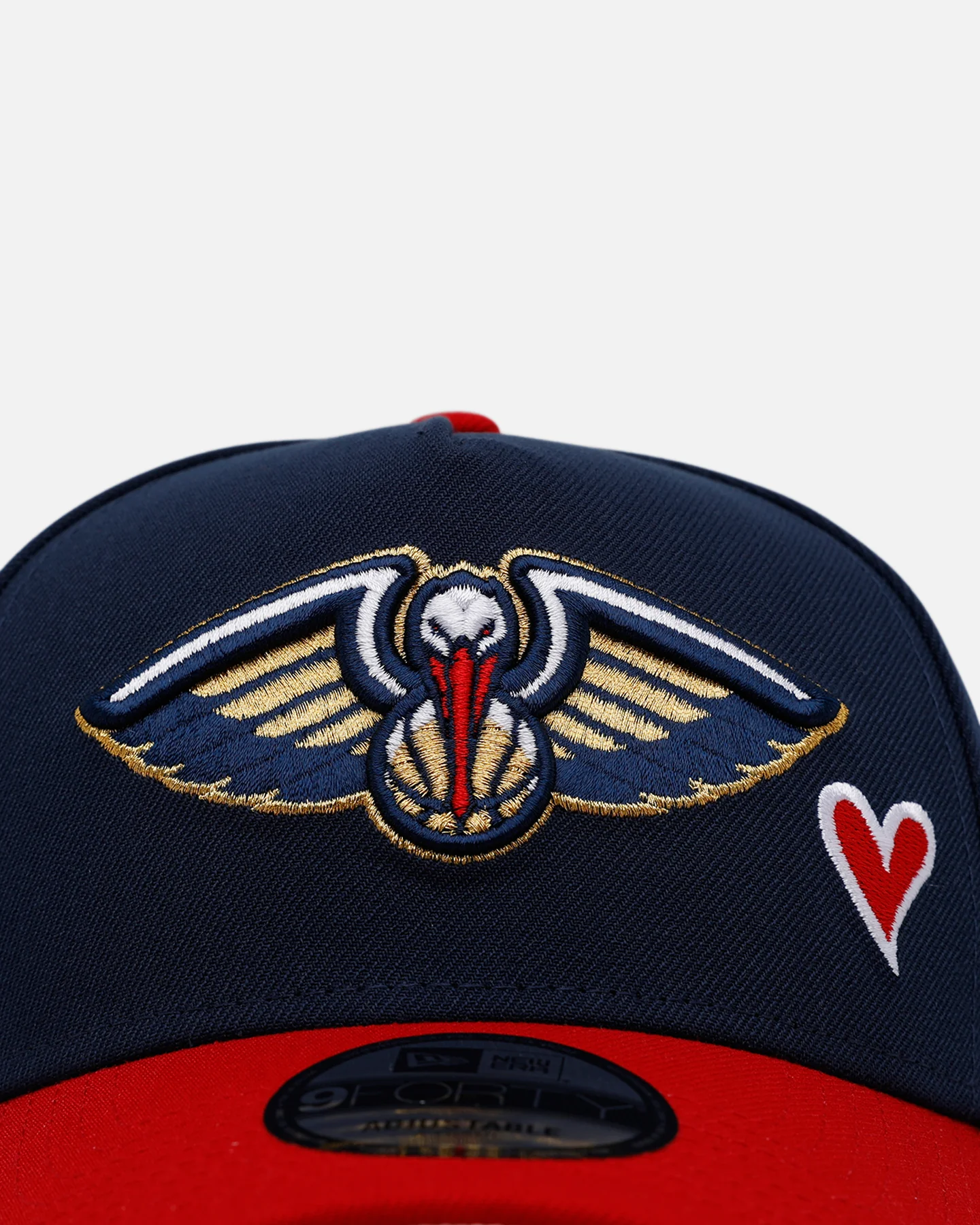 New Era New Orleans Pelicans 'Team Color Hearts' 9FORTY A-Frame Snapback Official Team Color - Image 5