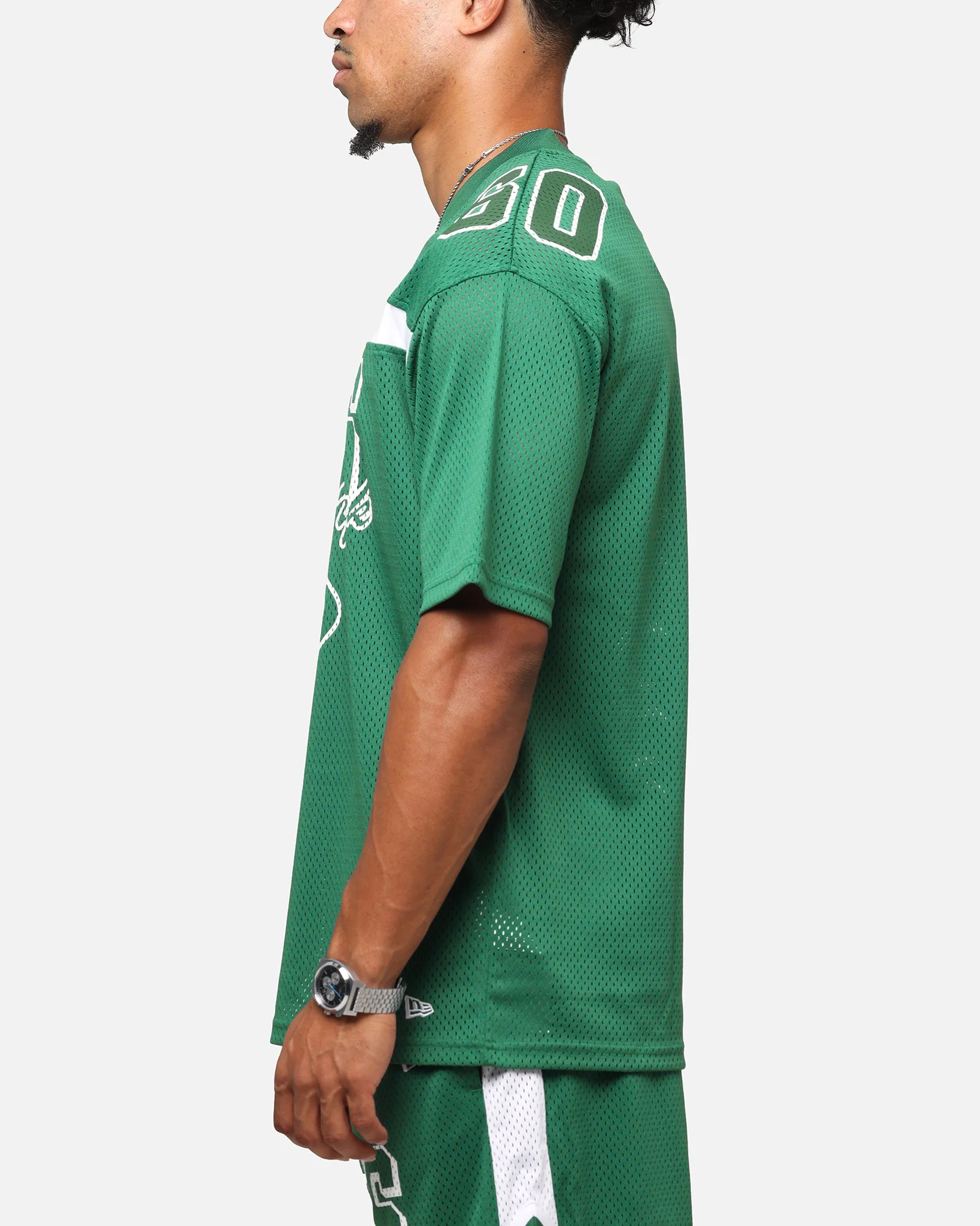 New Era New York Jets NFL Mesh Graphic Jersey Emerald Green - Image 5