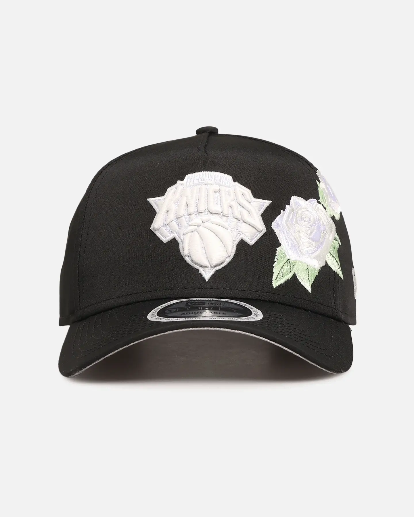New Era New York Knicks 'Glow Rose' 9FORTY A-Frame Snapback Black - Image 2