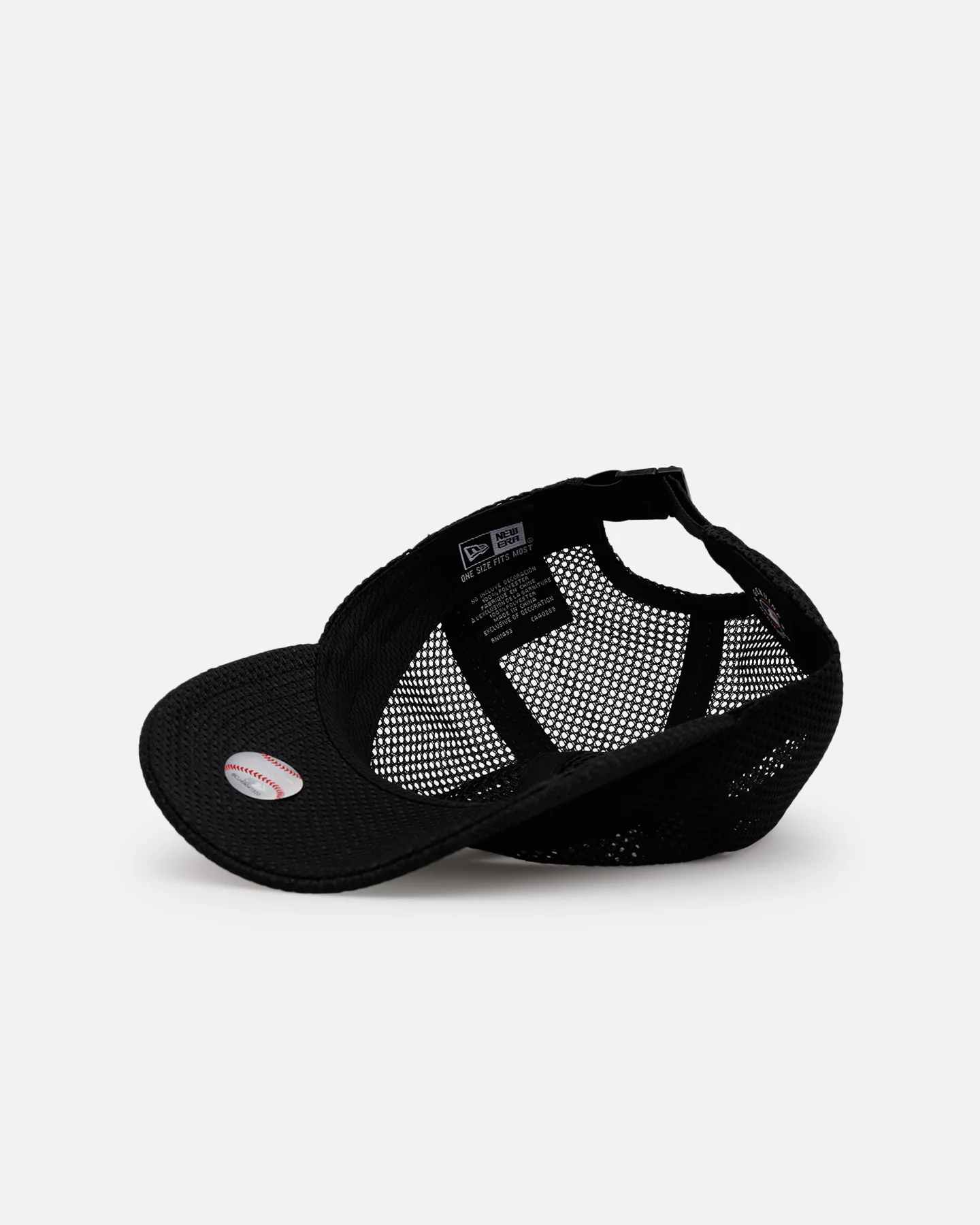 New Era New York Mets 'Black Mesh' Casual Classic Strapback Black - Image 6