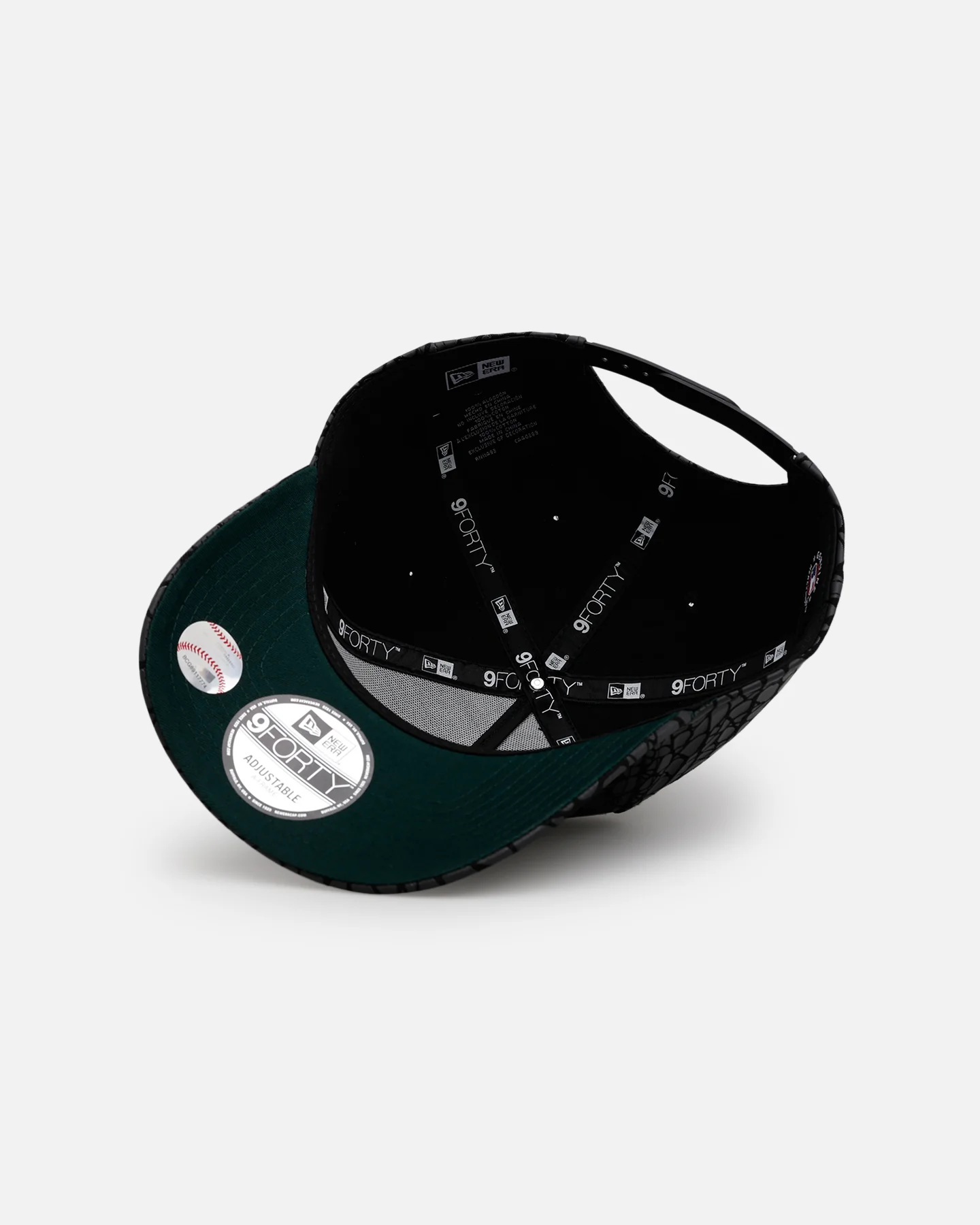 New Era New York Mets 'Croc Skin' 9FORTY A-Frame Snapback Black - Image 6