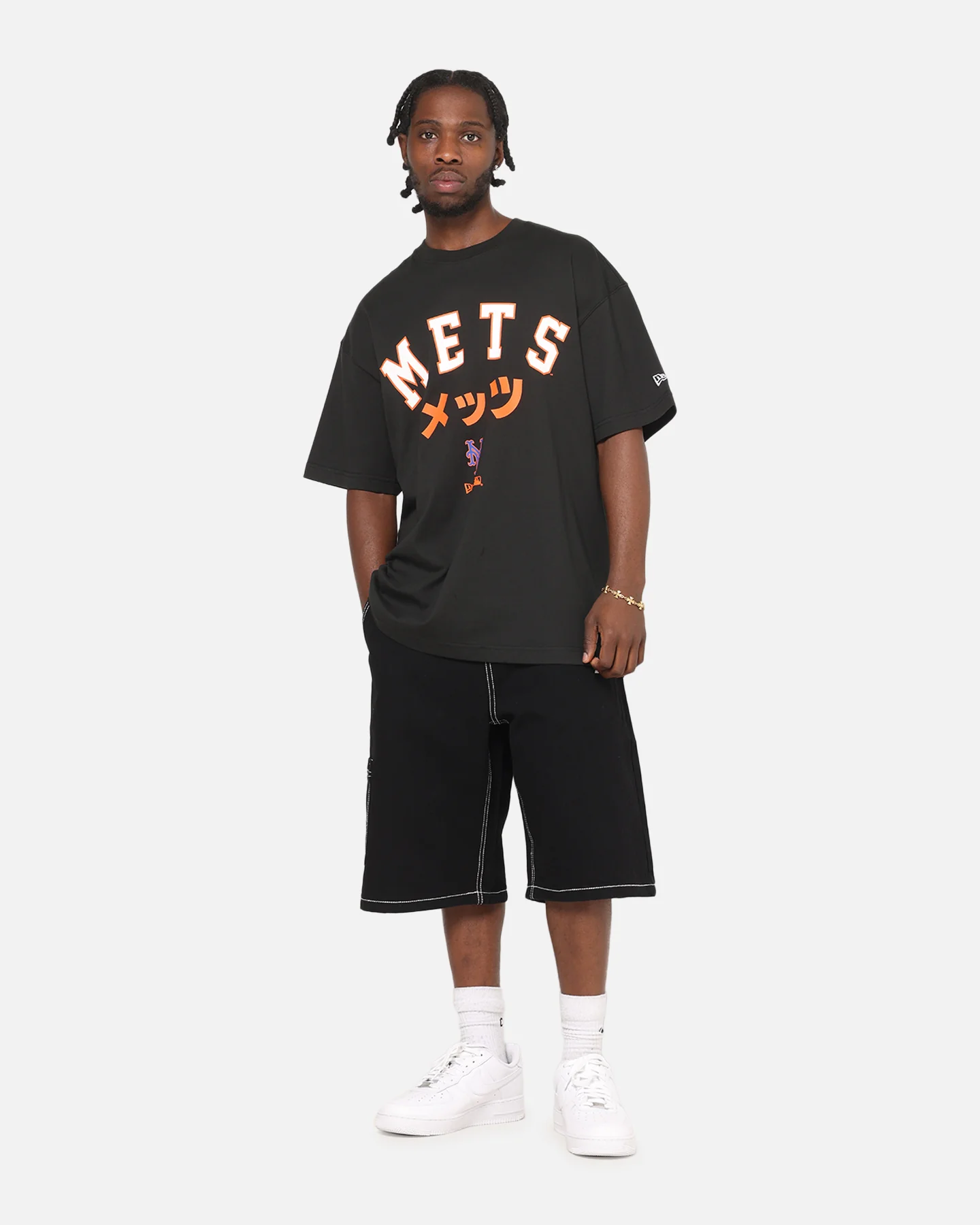 New Era New York Mets Kanji T-Shirt Black - Image 2